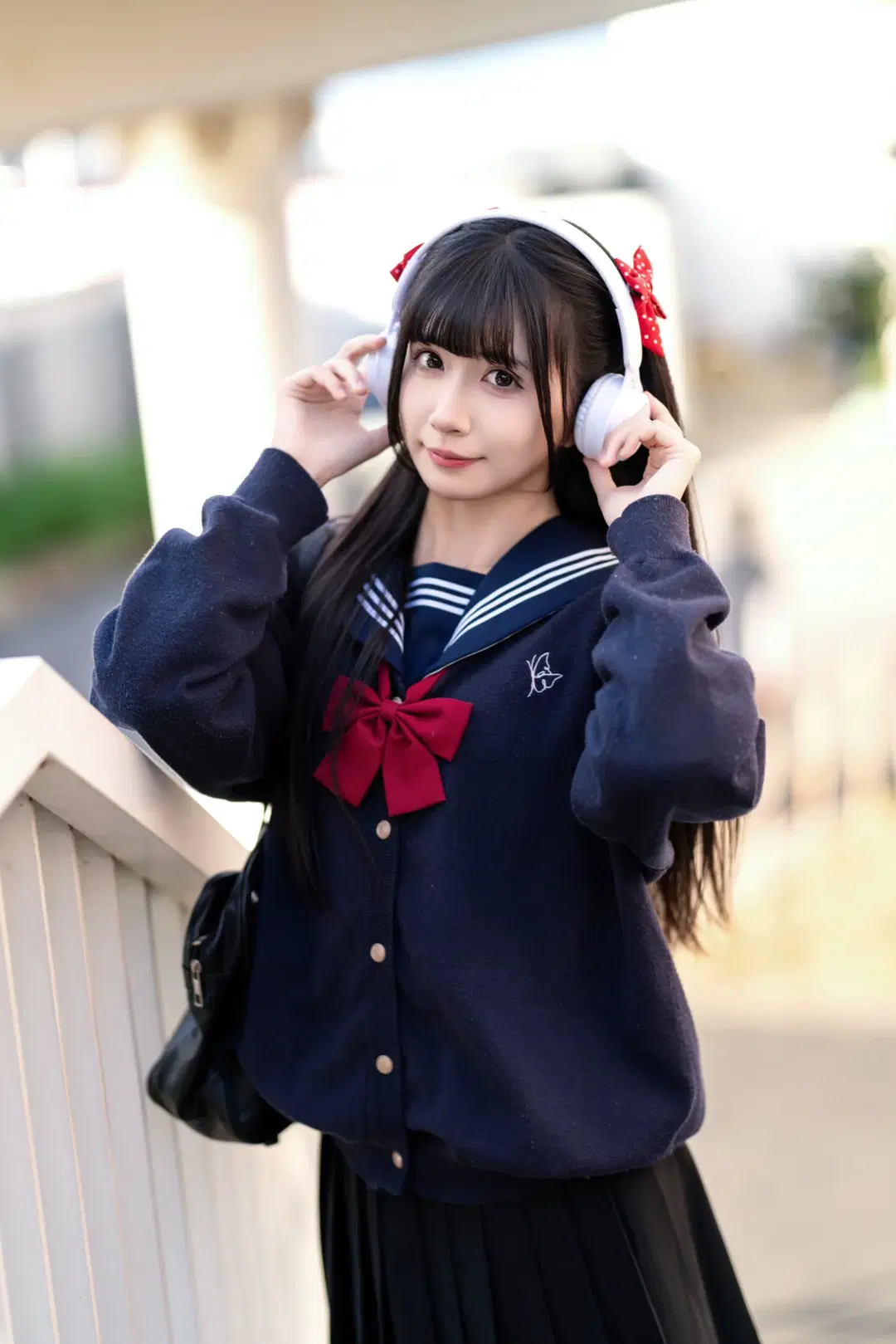Campus style JK uniform Girl photography: Waiting for You After Class to Walk Home Together by 北原 - Image 3
