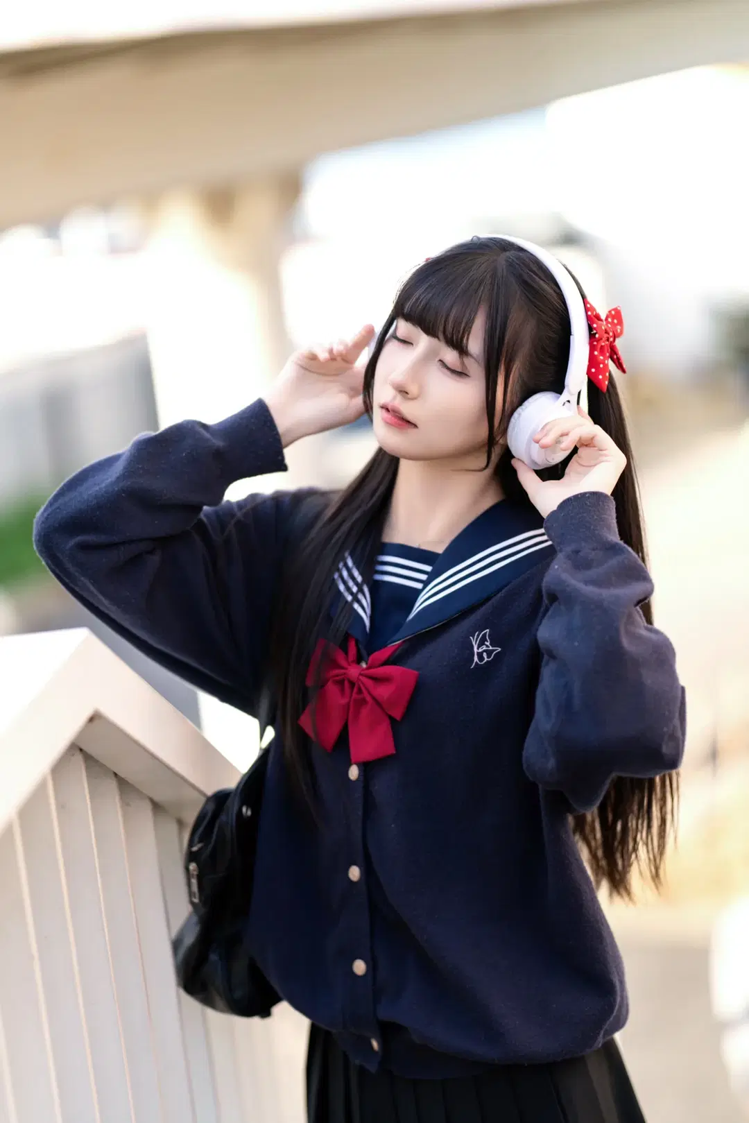Campus style JK uniform Girl photography: Waiting for You After Class to Walk Home Together by 北原 - Image 4