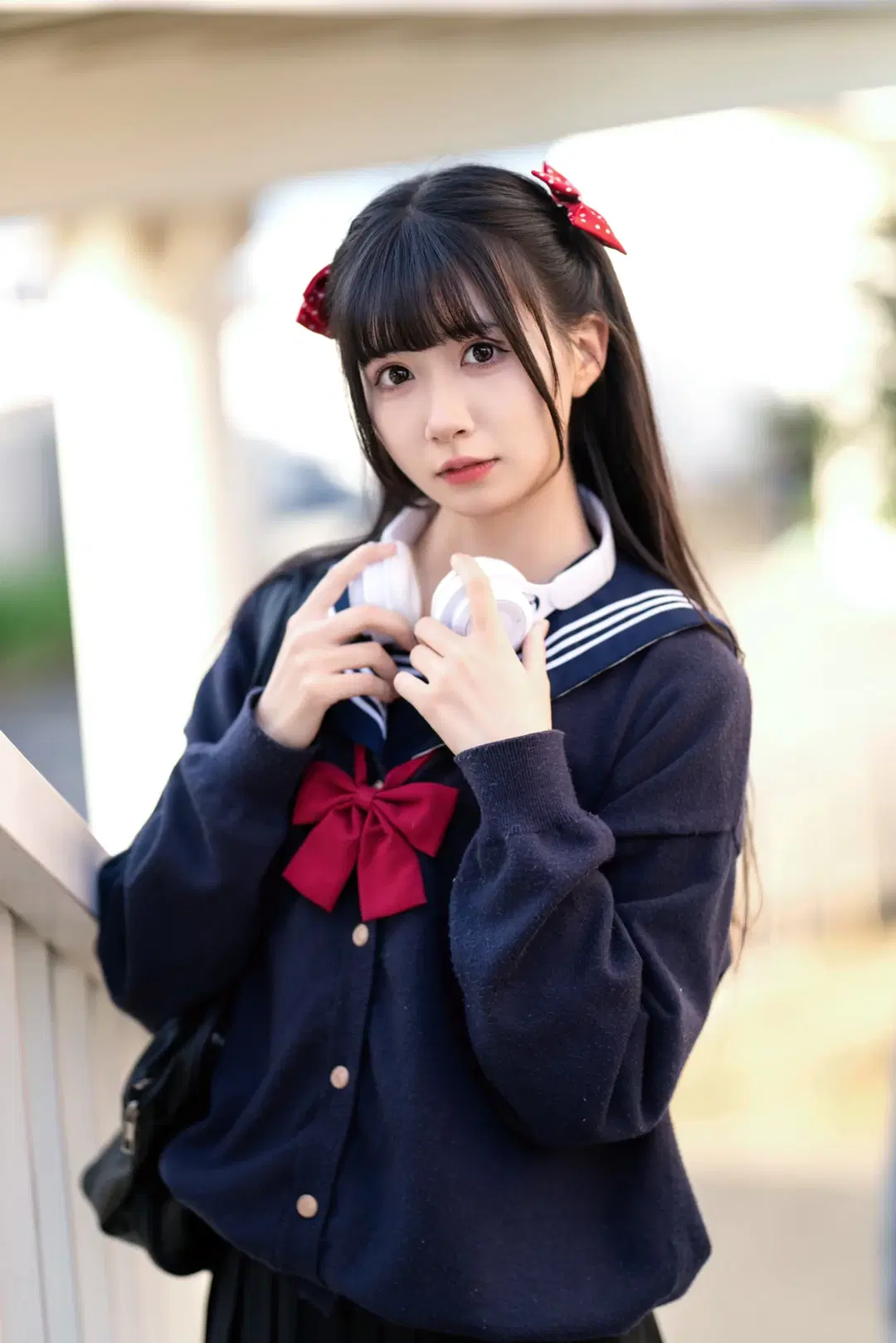Campus style JK uniform Girl photography: Waiting for You After Class to Walk Home Together by 北原 - Image 5