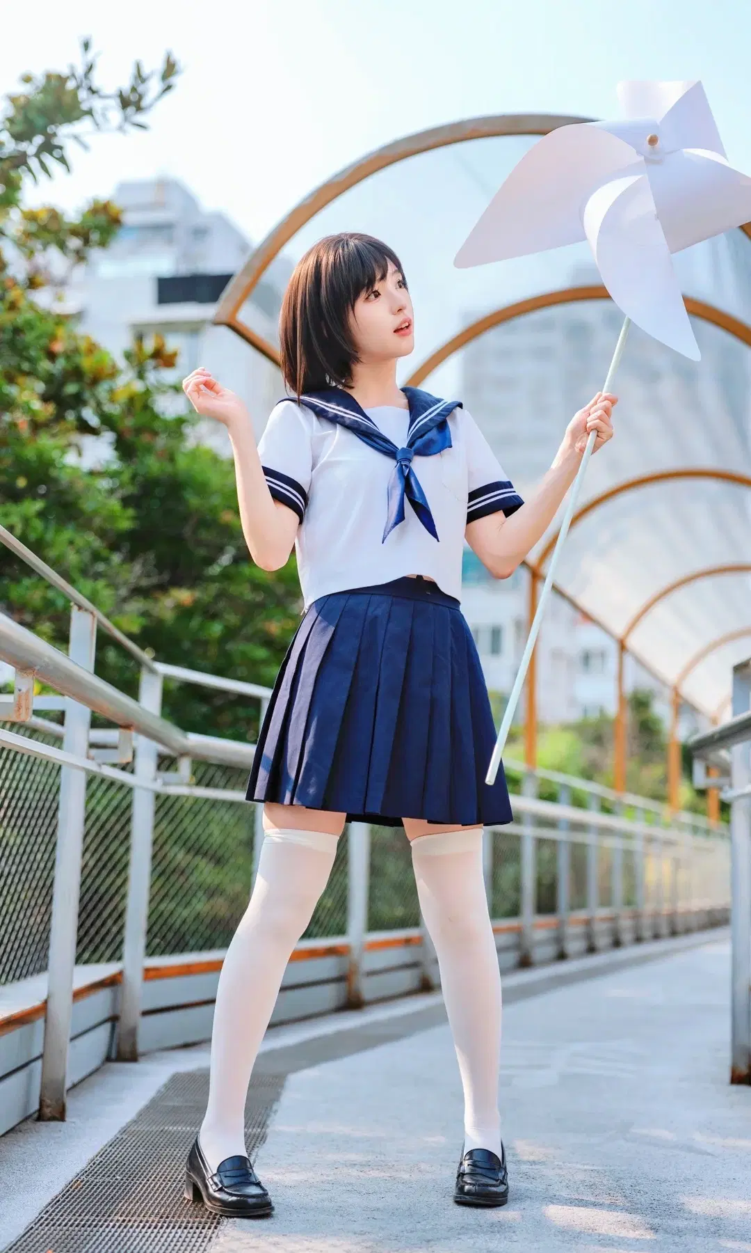 二次元, cosplay, 白絲, jk制服, 日系寫真