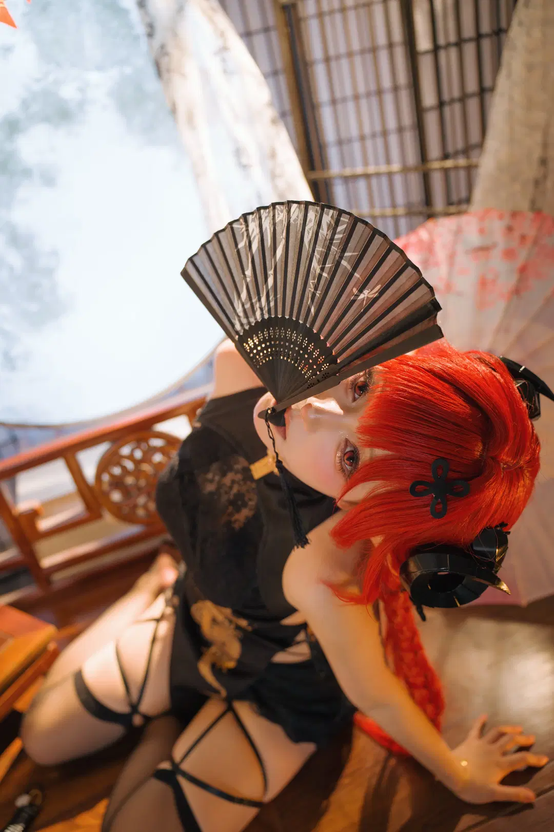 cosplay, Azur Lane, Qipao cosplay, Hindenburg cosplay, Stockings