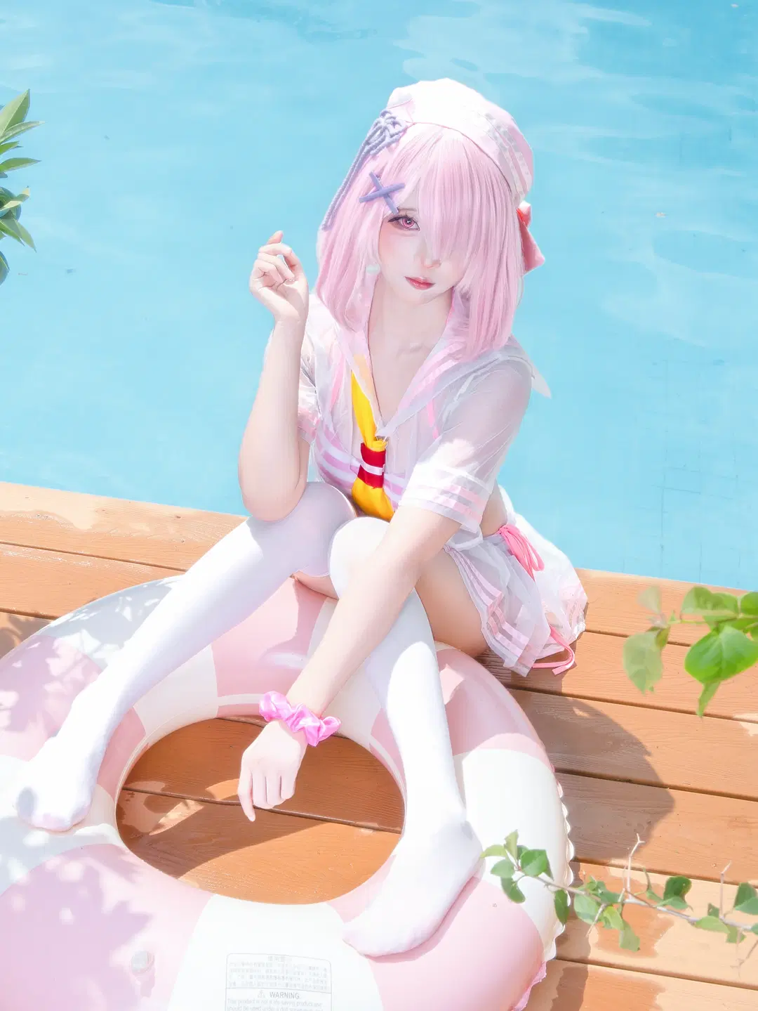 [Ram cosplay] Re:ZERO -Starting Life in Another World-: Pink Party at the Summer Pool by 八角 - Image 6