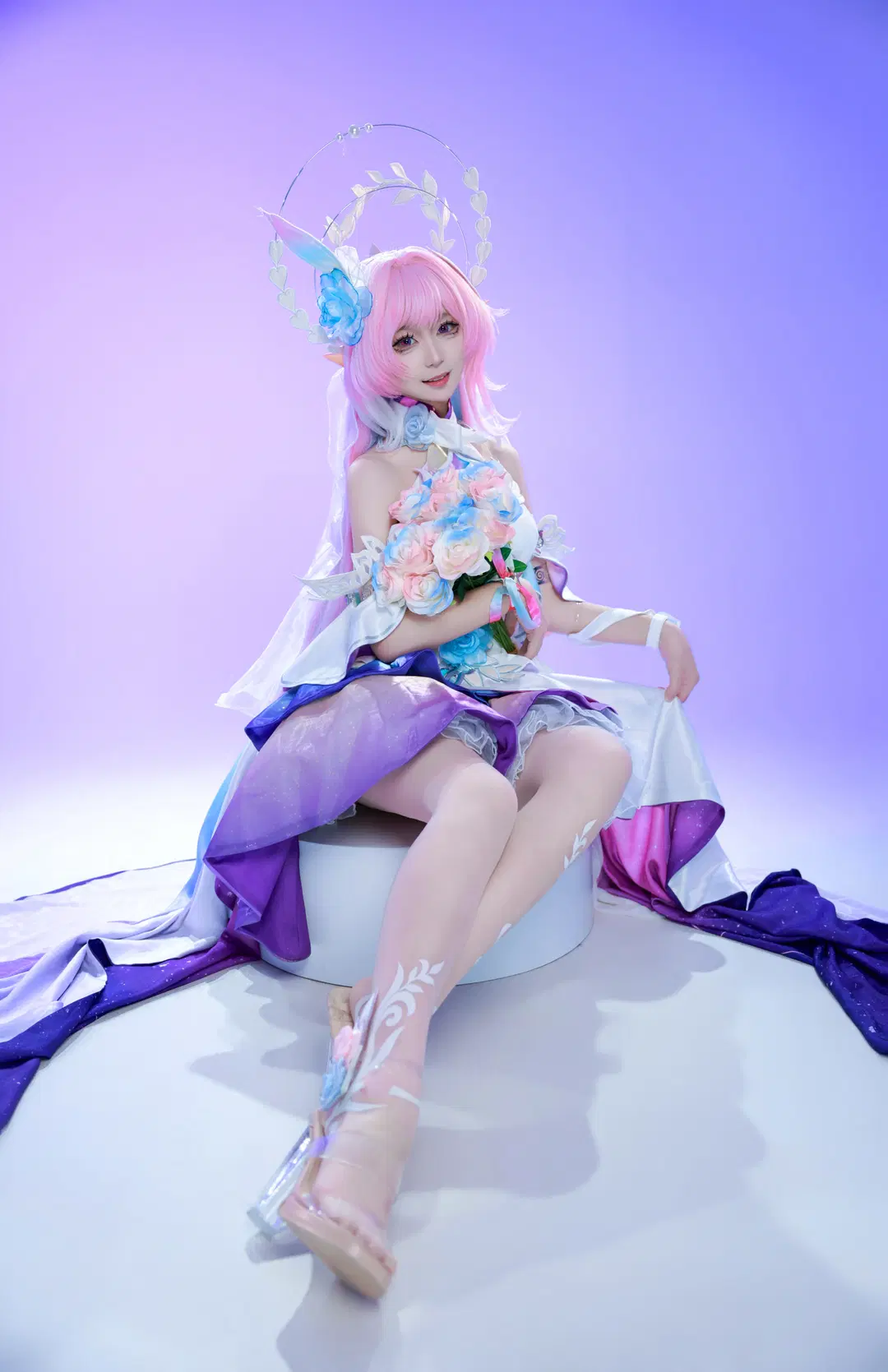 二次元攝影, 崩壞星穹鐵道, 大昔漣cos, 絲襪, 白棚打光