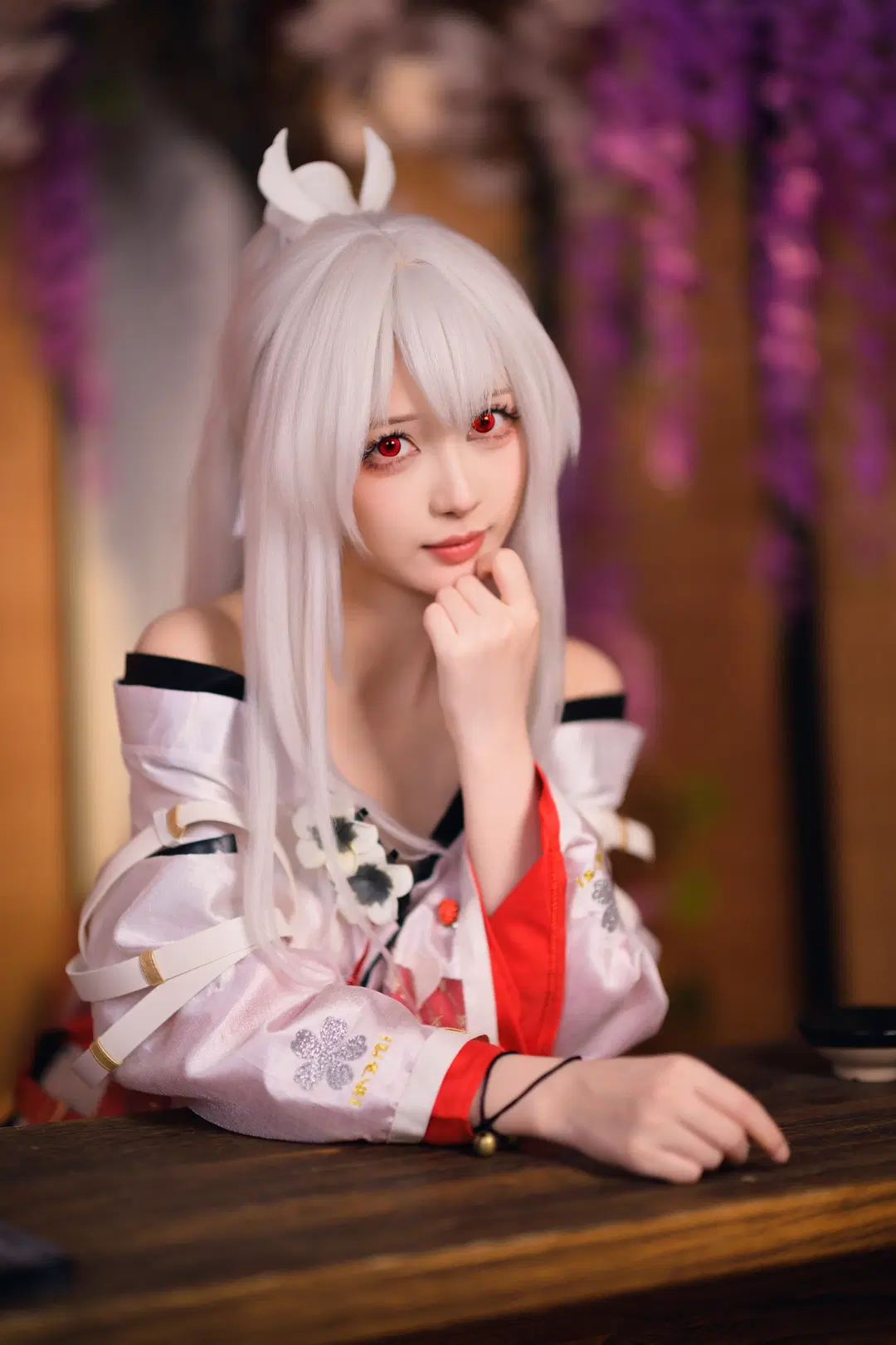 [Hiyuki cosplay] Wuthering Waves: Miko of Flaming Sakura Japanese Style Cosplay Shoot Record by 银河天路 - Image 10