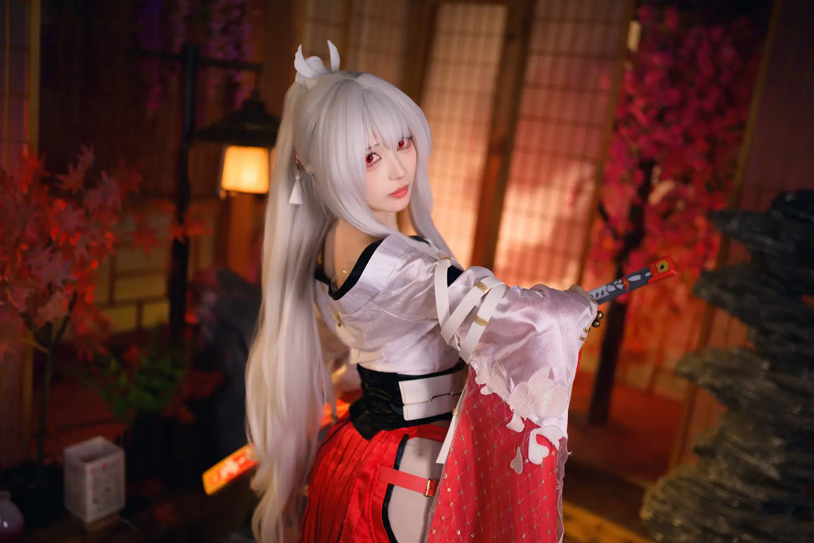 [Hiyuki cosplay] Wuthering Waves: Miko of Flaming Sakura Japanese Style Cosplay Shoot Record by 银河天路 - Image 5