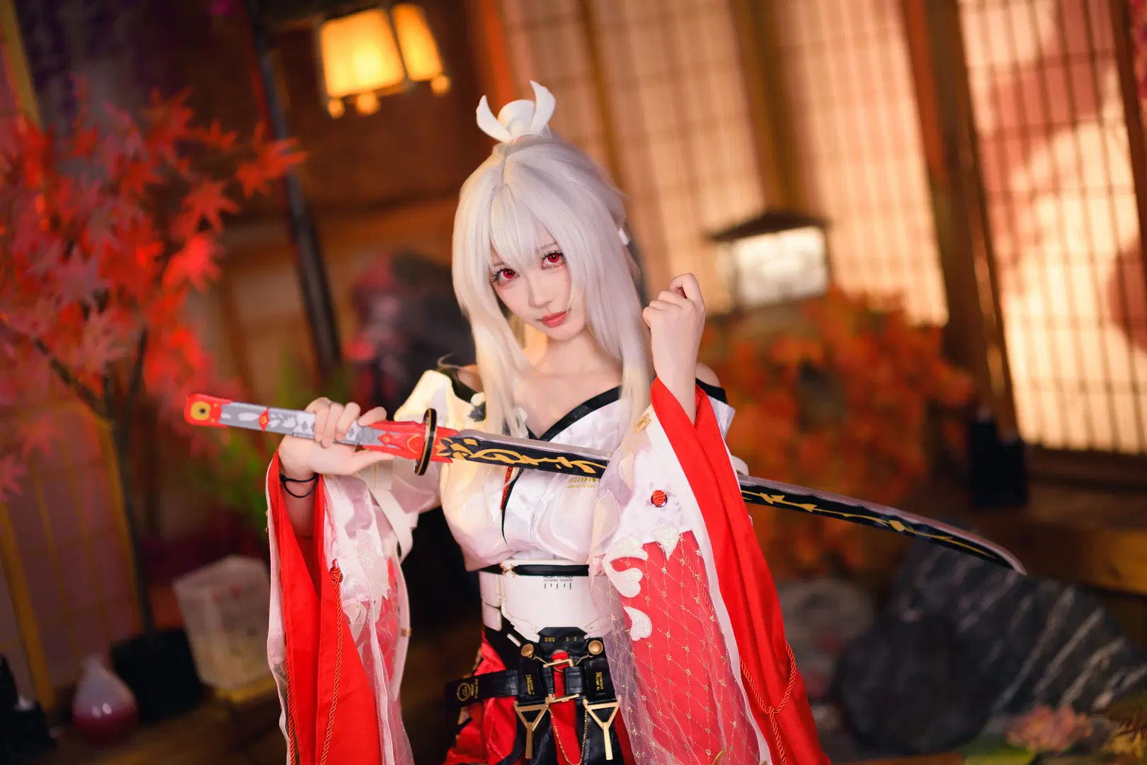 [Hiyuki cosplay] Wuthering Waves: Miko of Flaming Sakura Japanese Style Cosplay Shoot Record by 银河天路 - Image 6