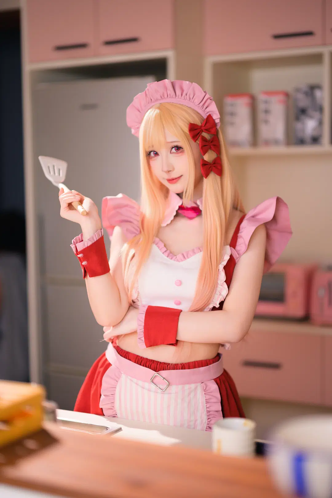 【喜多川海夢cos】粉色系女僕裝，甜蜜爆表的一天 - 银河天路 - 第6張