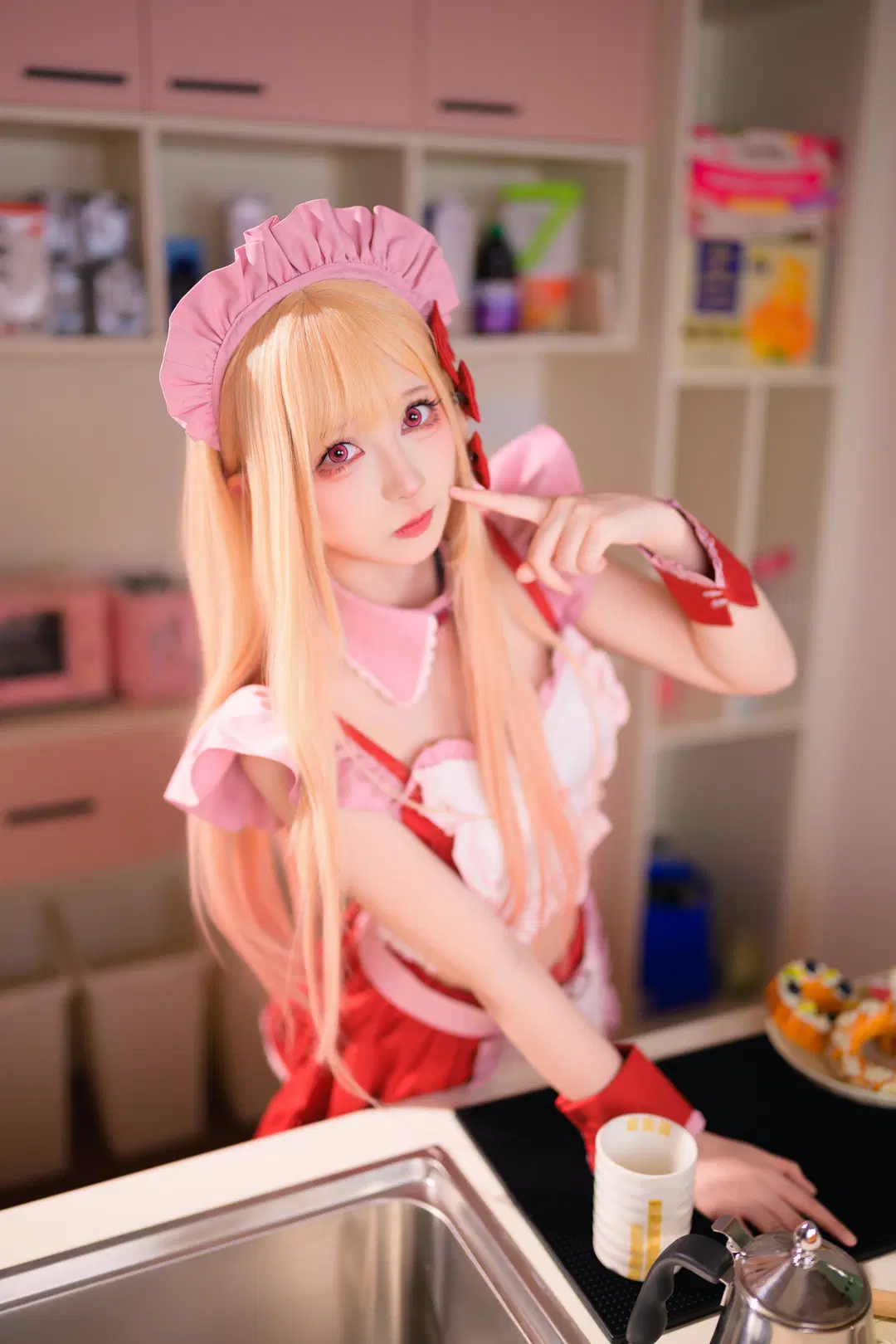 【喜多川海夢cos】粉色系女僕裝，甜蜜爆表的一天 - 银河天路 - 第7張