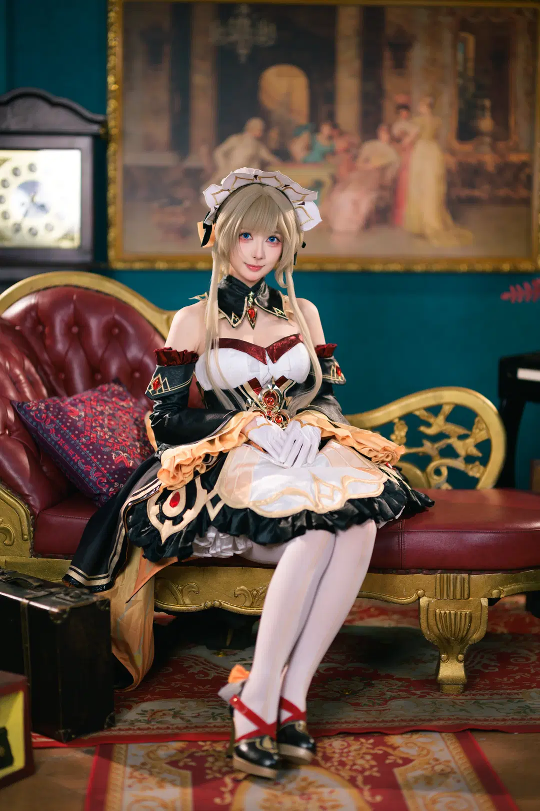 桑多涅cos, 原神, cosplay, 木偶桑多涅, 白丝袜