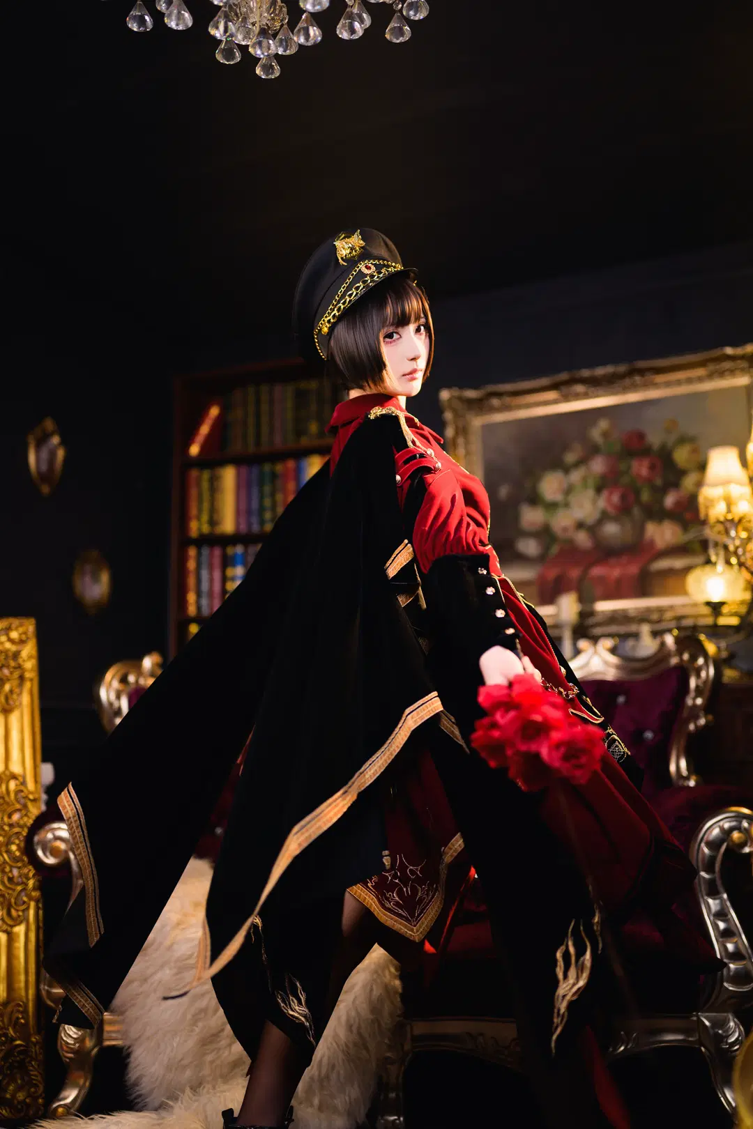 Red, Black & Gold Military Style Lolita: Embodying the Cold Glamour of the Maiden Tyrant by 银河天路 - Image 2