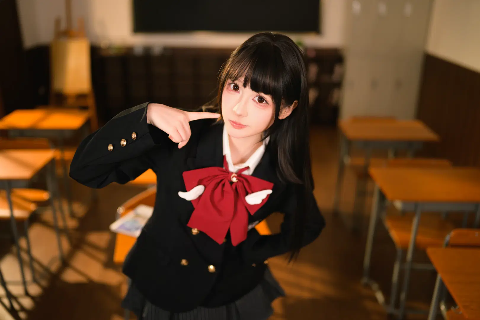 cosplay, JK制服, 校园风, 黑丝, 教室人像