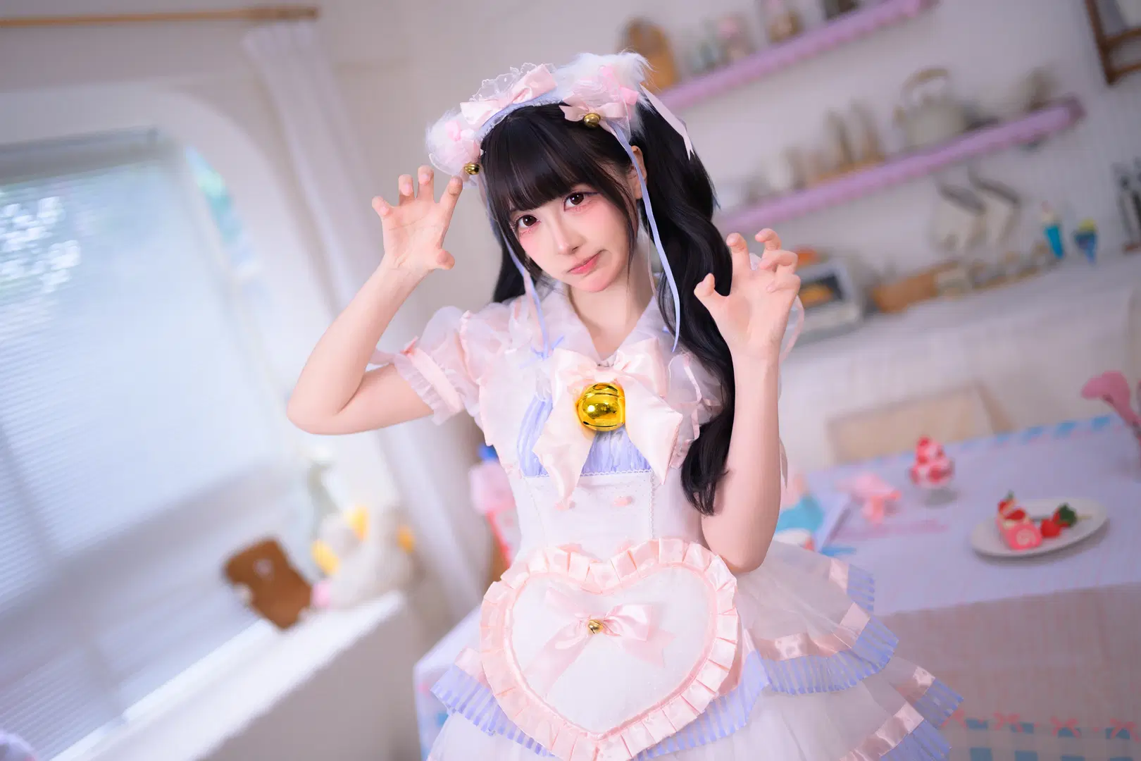 Cat Maid Lolita Styling Resembling a Pink Cupcake by 银河天路 - Image 10