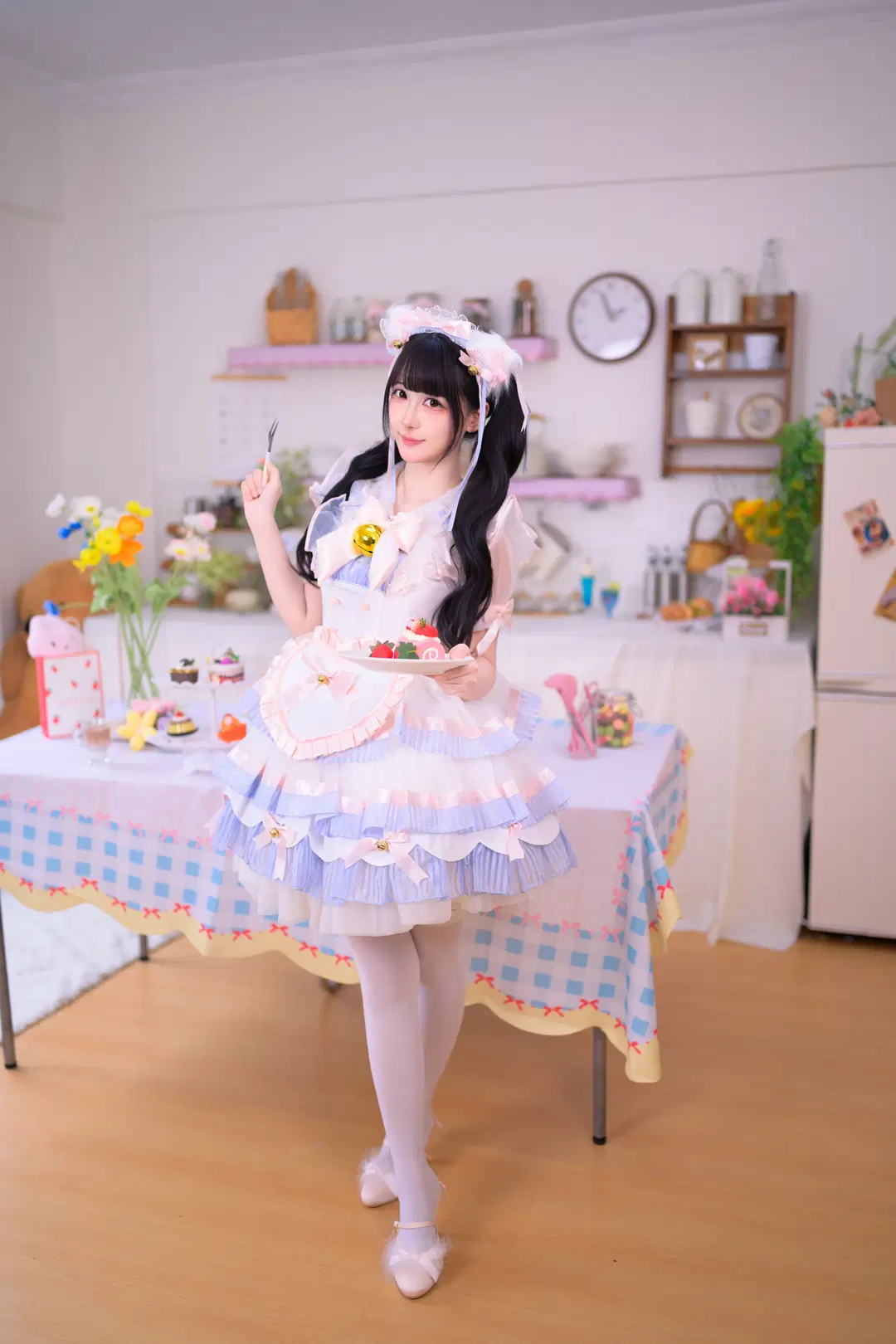 Cat Maid Lolita Styling Resembling a Pink Cupcake by 银河天路 - Image 3