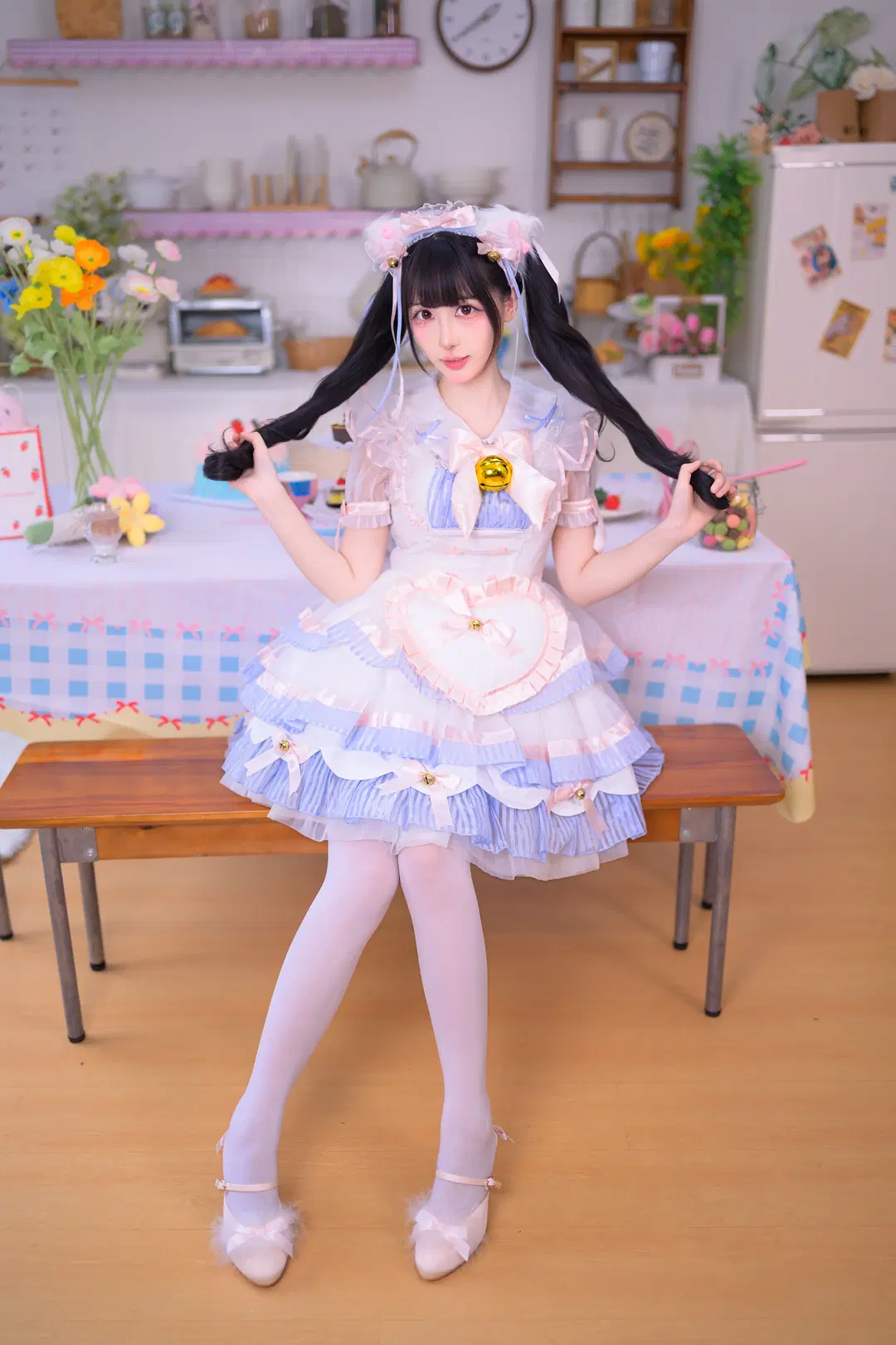 Cat Maid Lolita Styling Resembling a Pink Cupcake by 银河天路 - Image 4