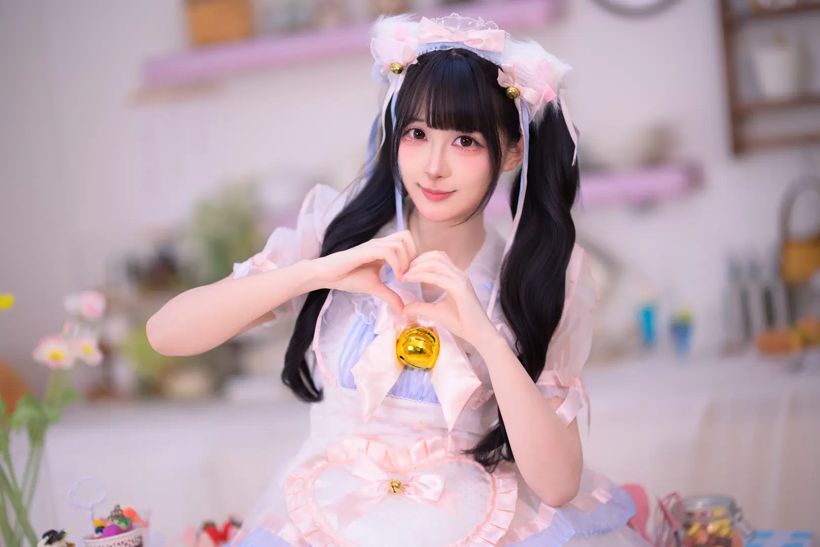 Cat Maid Lolita Styling Resembling a Pink Cupcake by 银河天路 - Image 8
