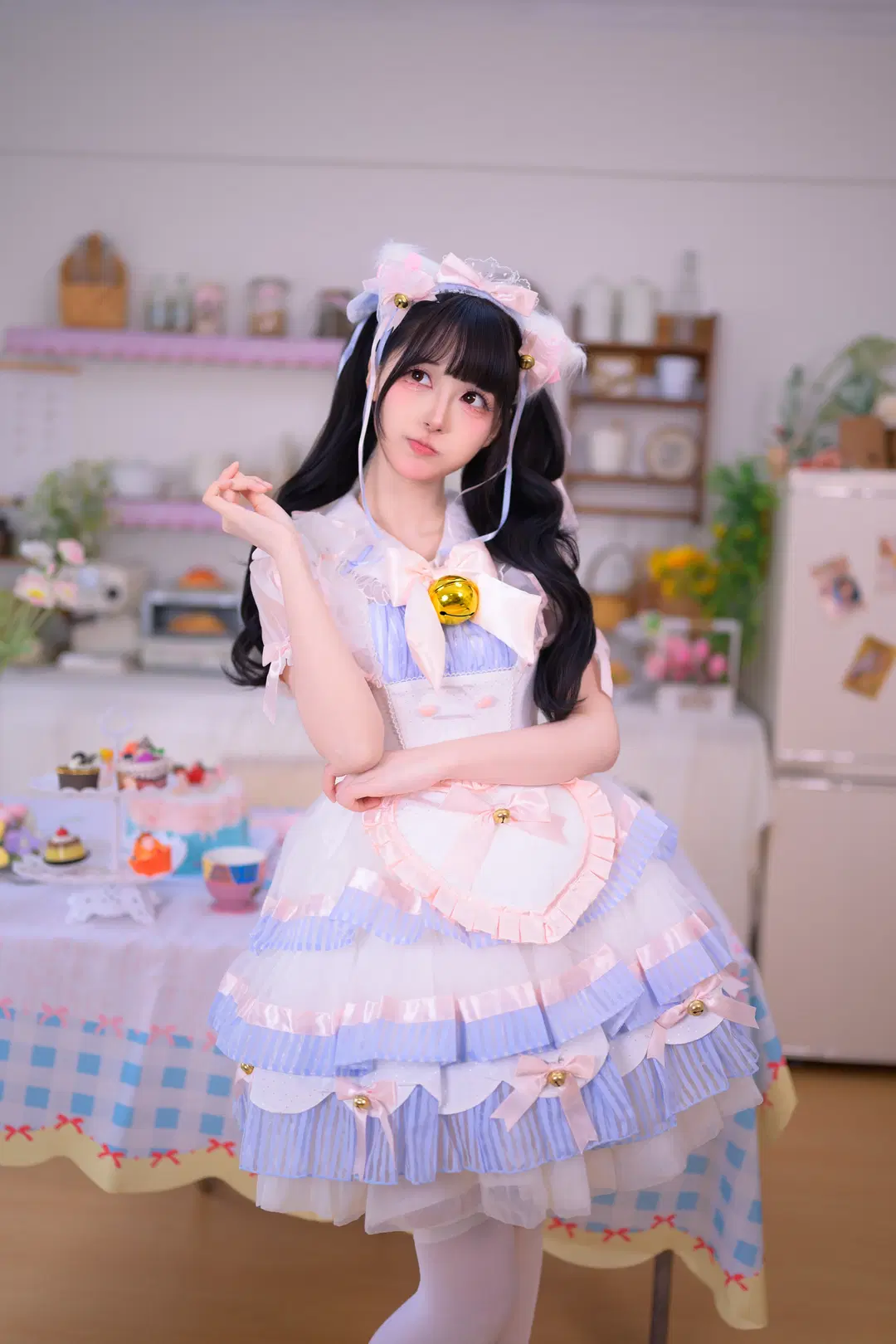 Cat Maid Lolita Styling Resembling a Pink Cupcake by 银河天路 - Image 9