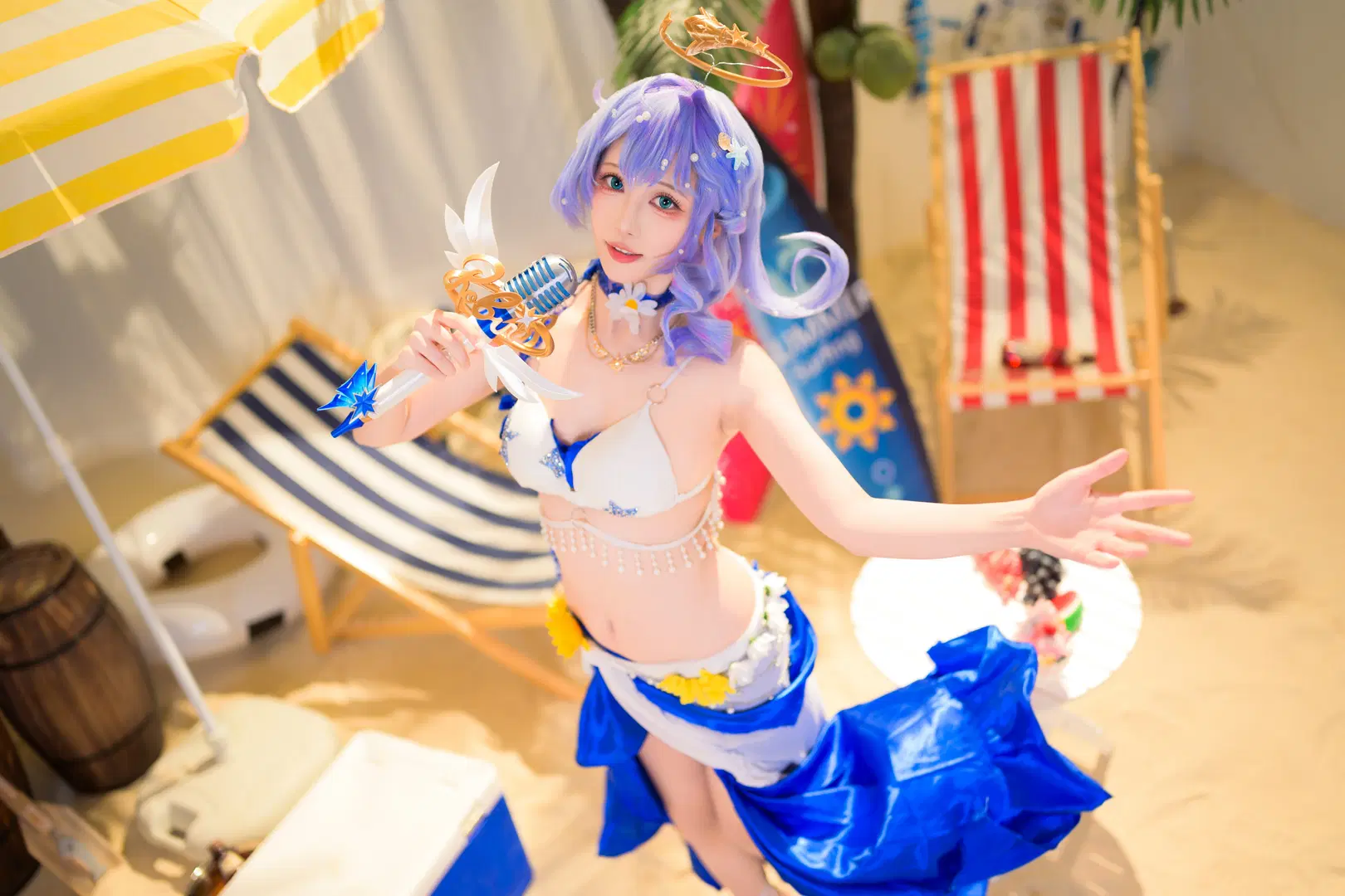 【ロビン コスプレ】夏のビーチ水着、爽やかな潮風をお届け - 银河天路 - 2枚目
