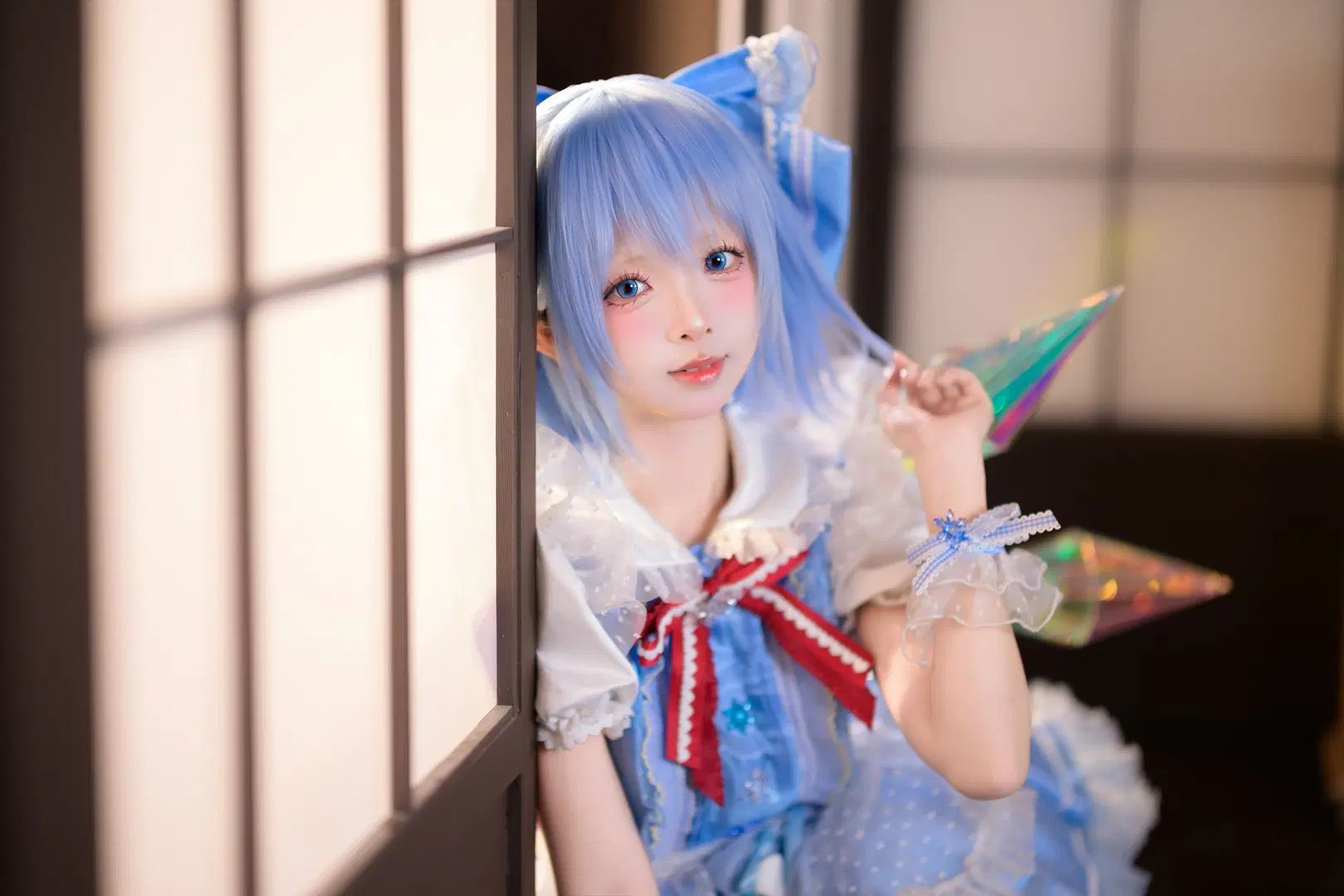 【チルノコスプレ】『東方Project』和風の桜の下に舞う氷青の妖精 - 银河天路 - 12枚目