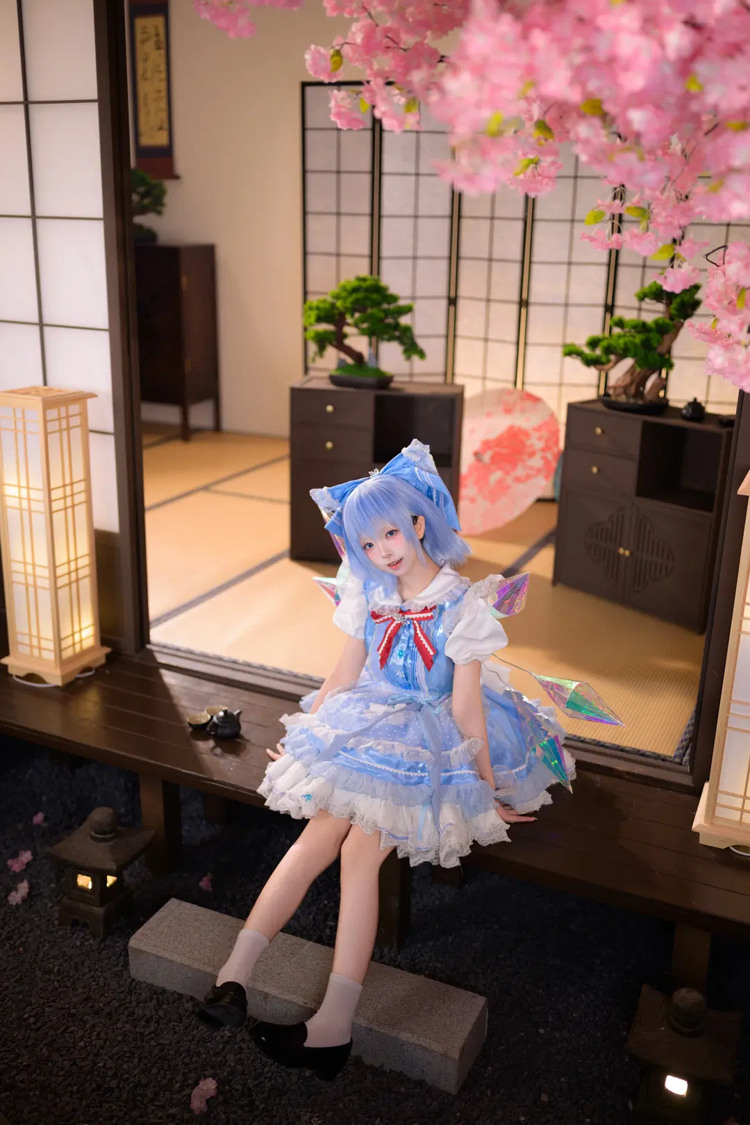 东方project, 白丝, 琪露诺cos, 日系写真, lolita