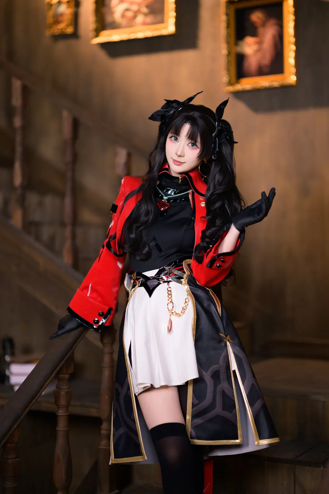 【远坂凛cos】崩坏星穹铁道的红黑皮衣造型 - 银河天路 - 第2张