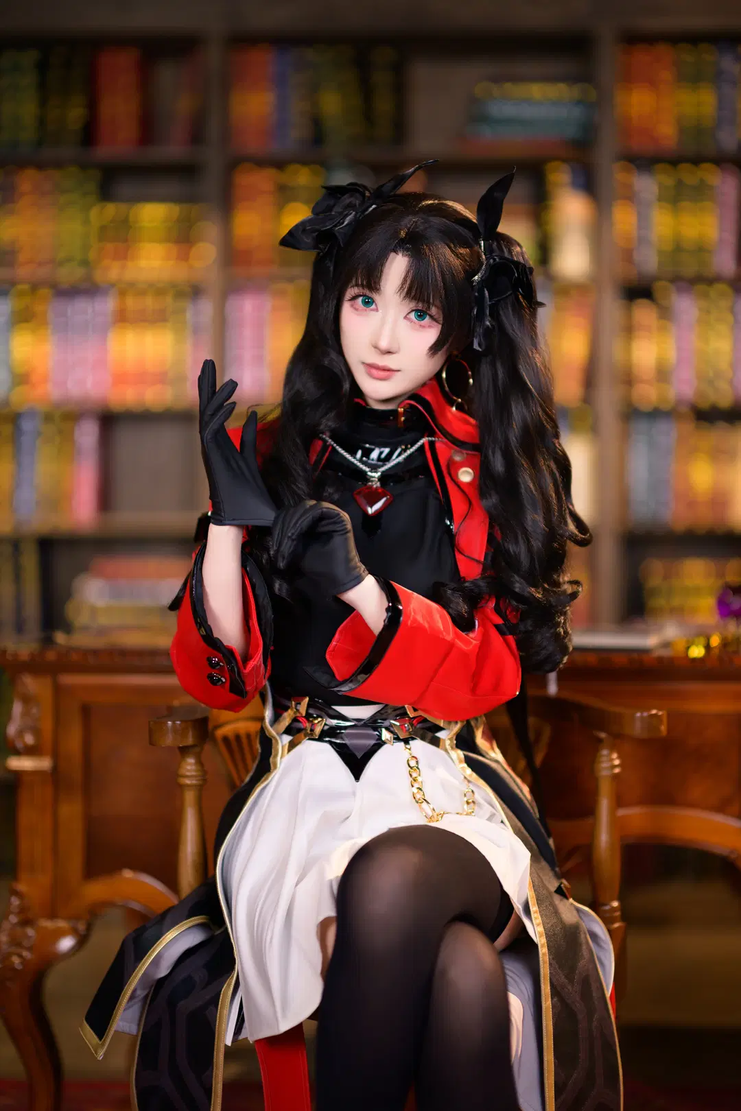 【远坂凛cos】崩坏星穹铁道的红黑皮衣造型 - 银河天路 - 第4张