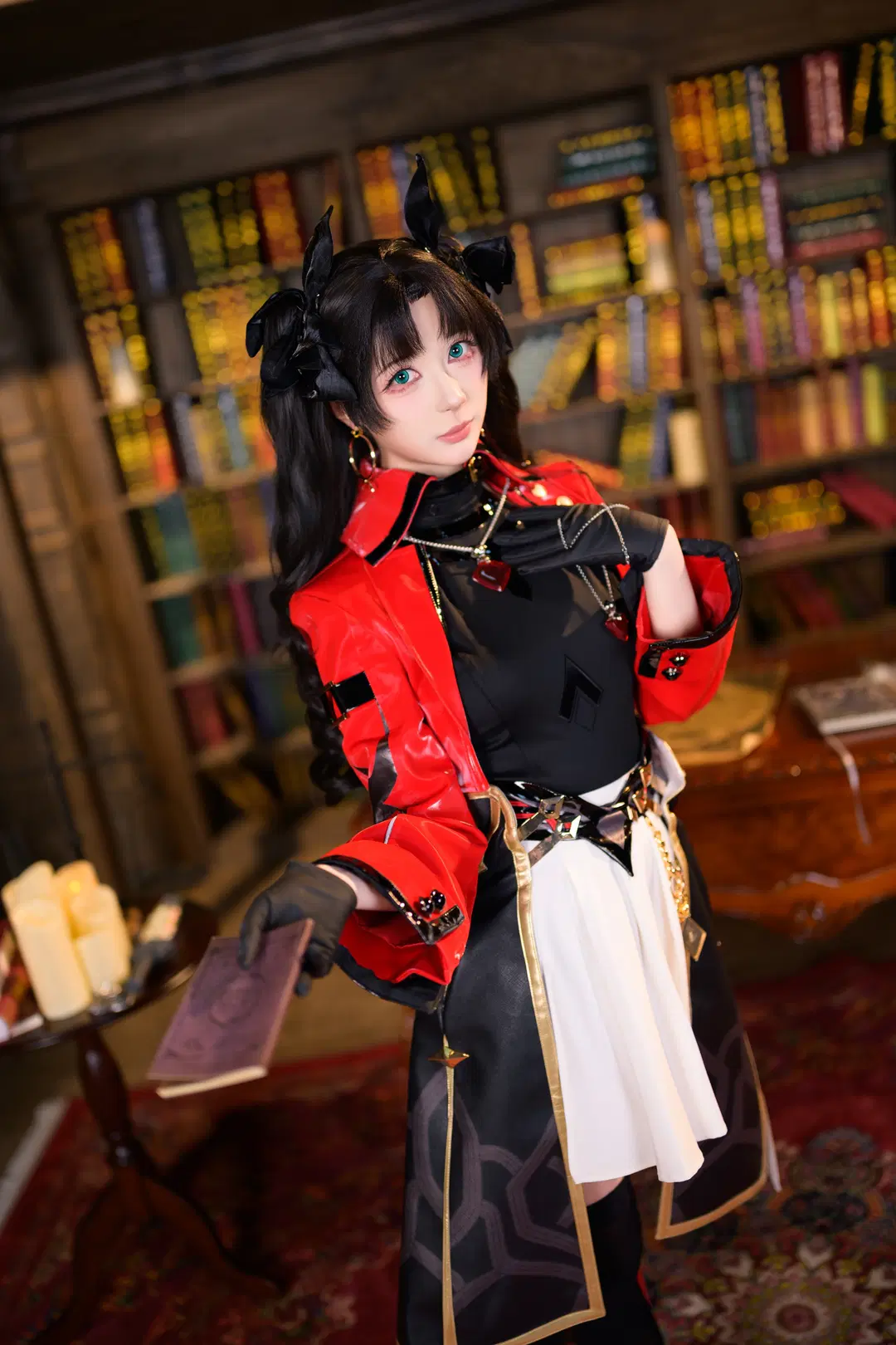 【远坂凛cos】崩坏星穹铁道的红黑皮衣造型 - 银河天路 - 第5张