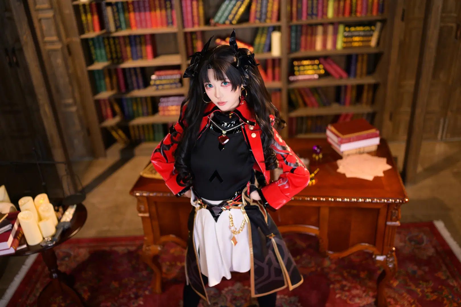 【远坂凛cos】崩坏星穹铁道的红黑皮衣造型 - 银河天路 - 第6张