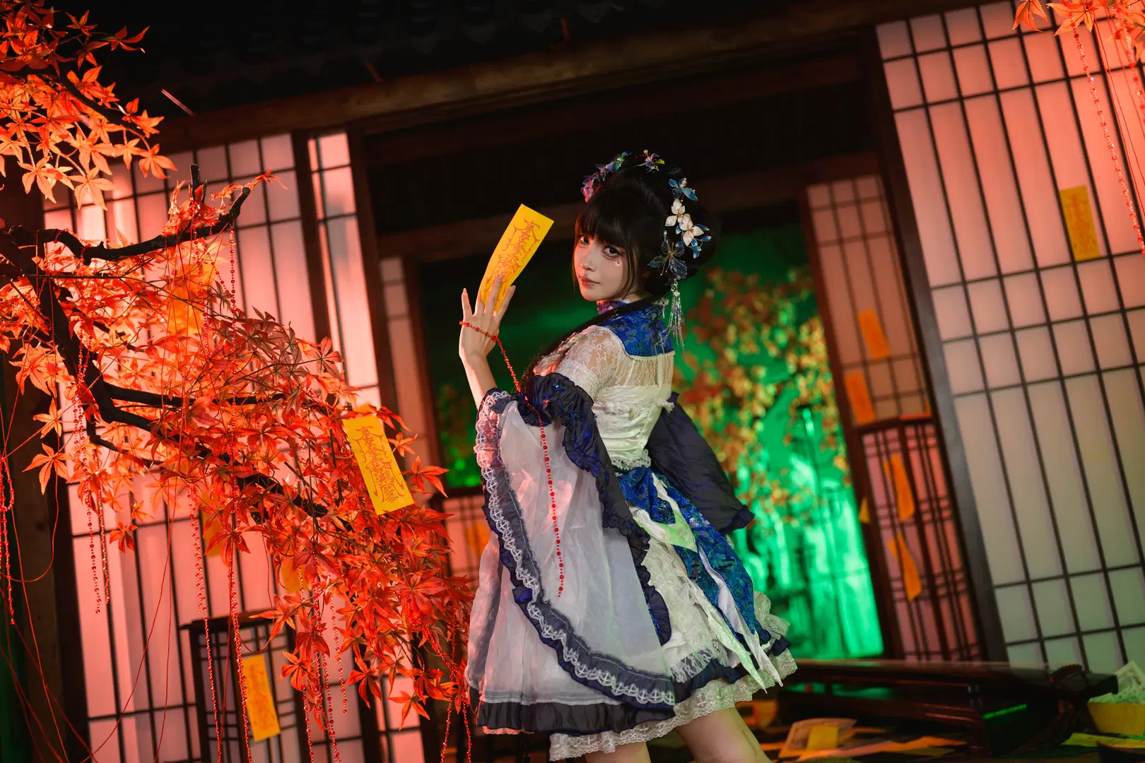 [Doll Lolita] Dark Gothic style Doll Twins: A Gothic Atmosphere in Red-and-Green Contrast by 银河天路 - Image 10