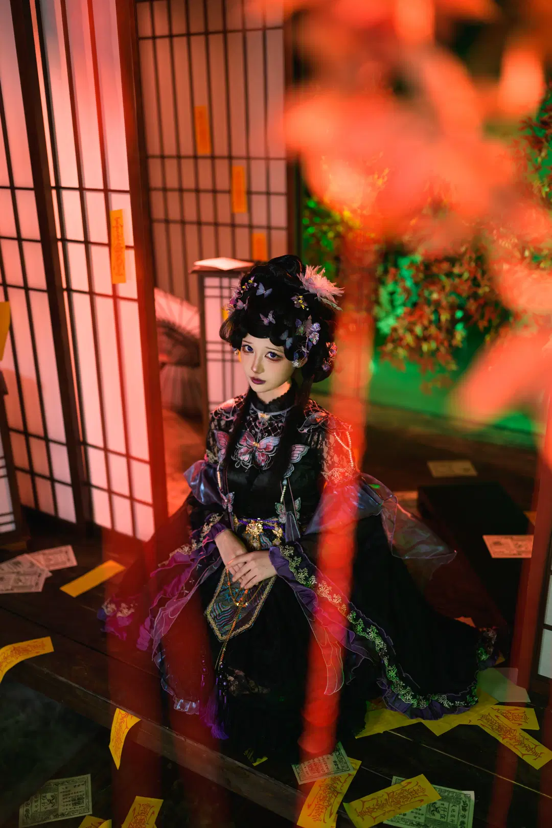 [Doll Lolita] Dark Gothic style Doll Twins: A Gothic Atmosphere in Red-and-Green Contrast by 银河天路 - Image 11