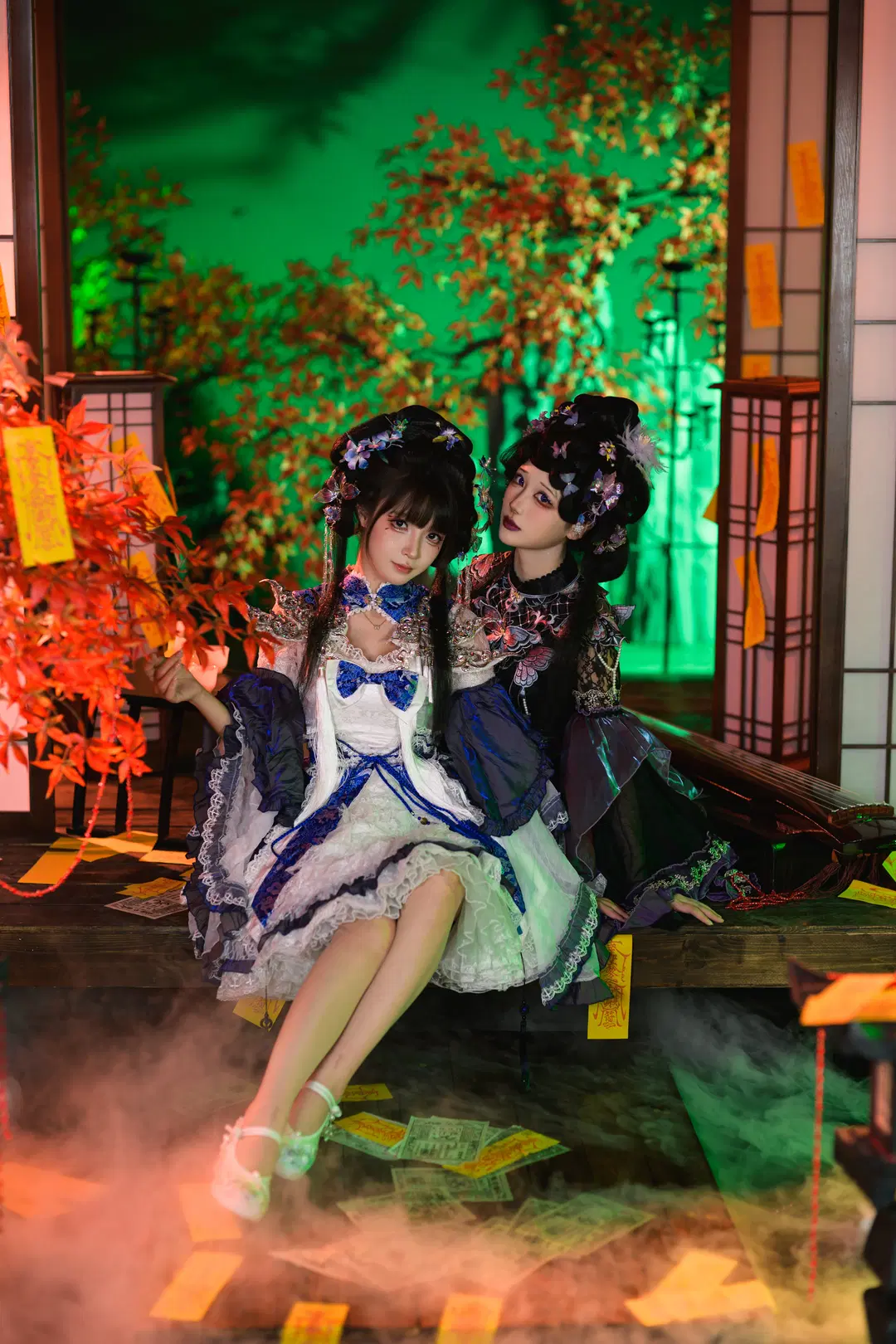 [Doll Lolita] Dark Gothic style Doll Twins: A Gothic Atmosphere in Red-and-Green Contrast by 银河天路 - Image 7