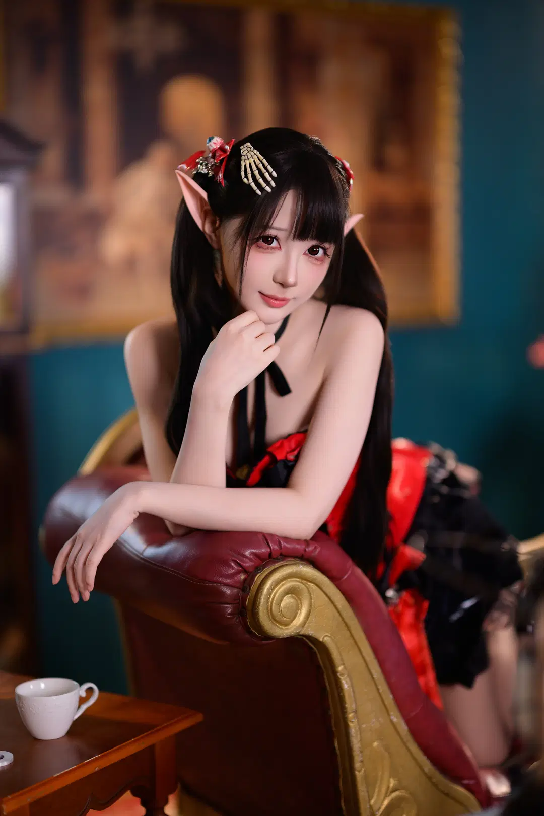 【ロリータ小悪魔双子フォト】赤と黒のゴシック風の雰囲気満点 - 银河天路 - 7枚目