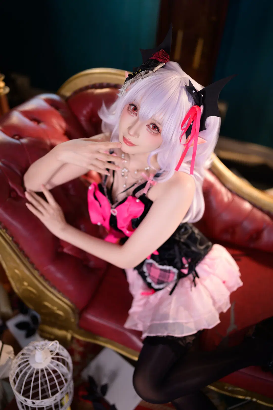 【ロリータ小悪魔双子フォト】赤と黒のゴシック風の雰囲気満点 - 银河天路 - 8枚目