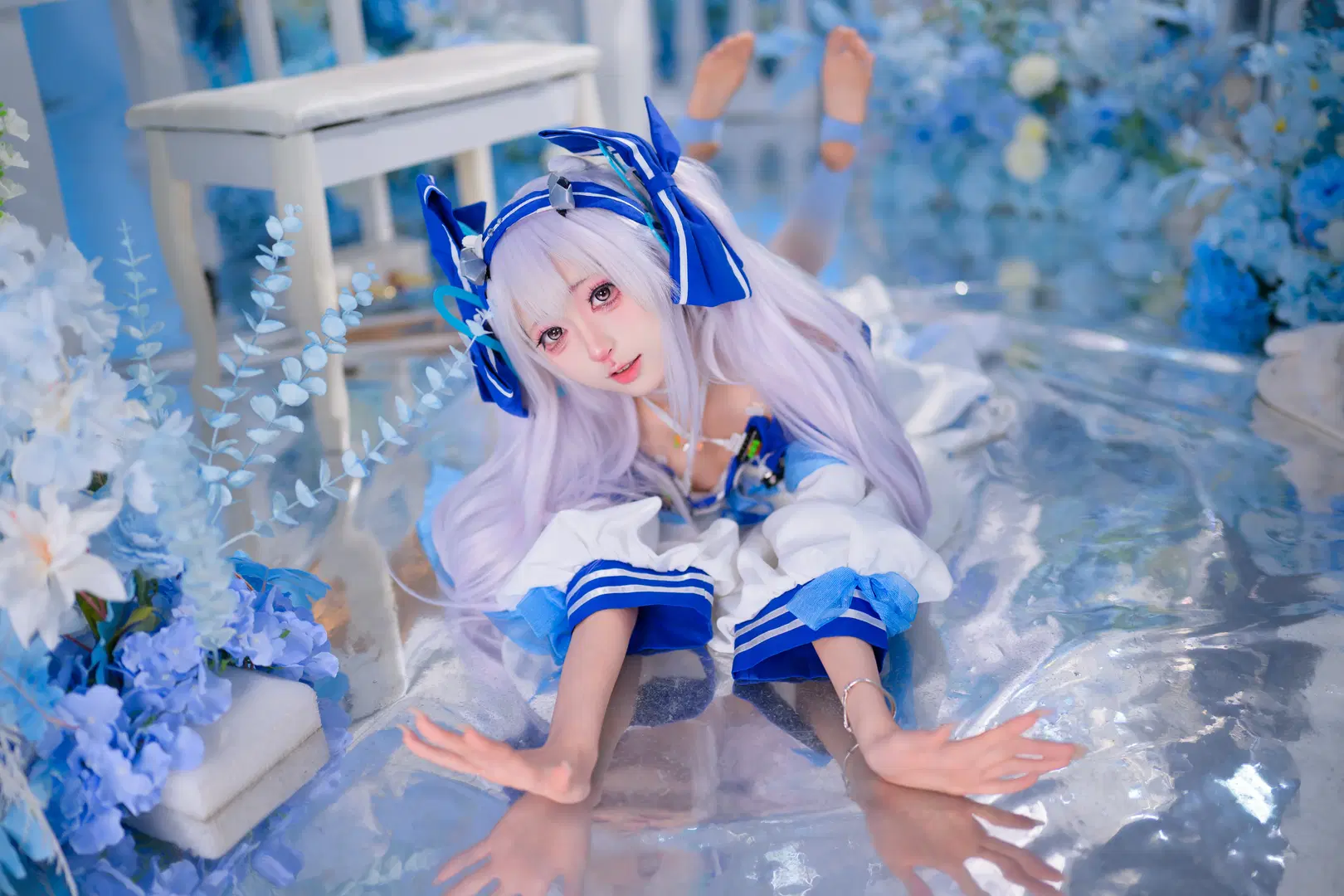【ラフィー コスプレ】『アズールレーン』白きピアノと蒼い花海の巡り逢い - 银河天路 - 10枚目