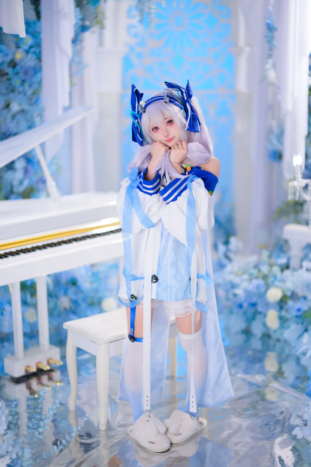 【ラフィー コスプレ】『アズールレーン』白きピアノと蒼い花海の巡り逢い - 银河天路 - 2枚目
