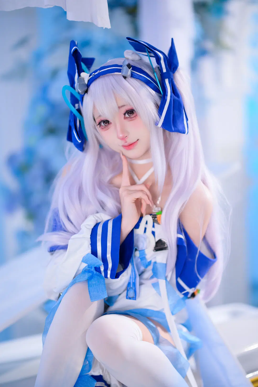【ラフィー コスプレ】『アズールレーン』白きピアノと蒼い花海の巡り逢い - 银河天路 - 5枚目