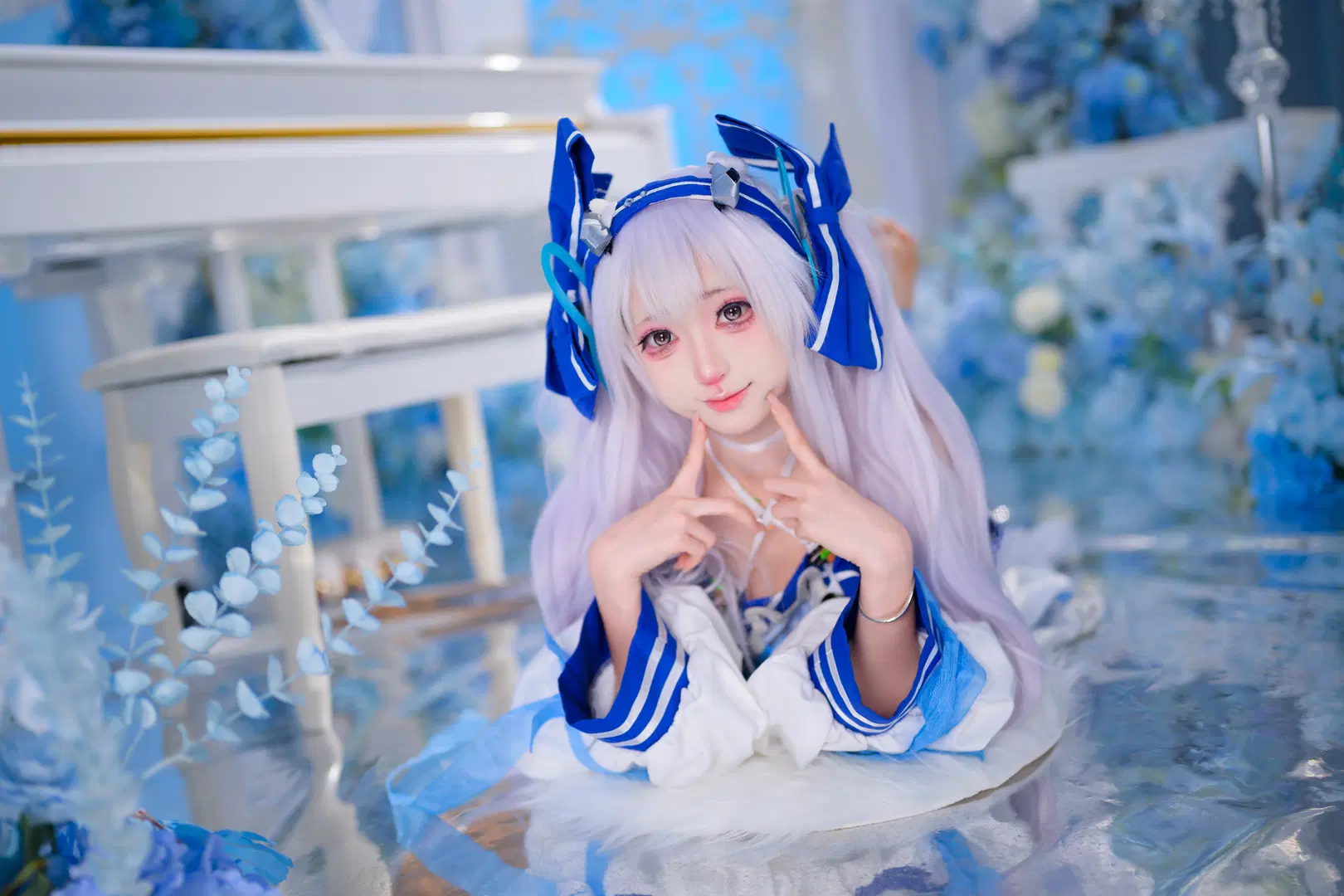 【ラフィー コスプレ】『アズールレーン』白きピアノと蒼い花海の巡り逢い - 银河天路 - 9枚目
