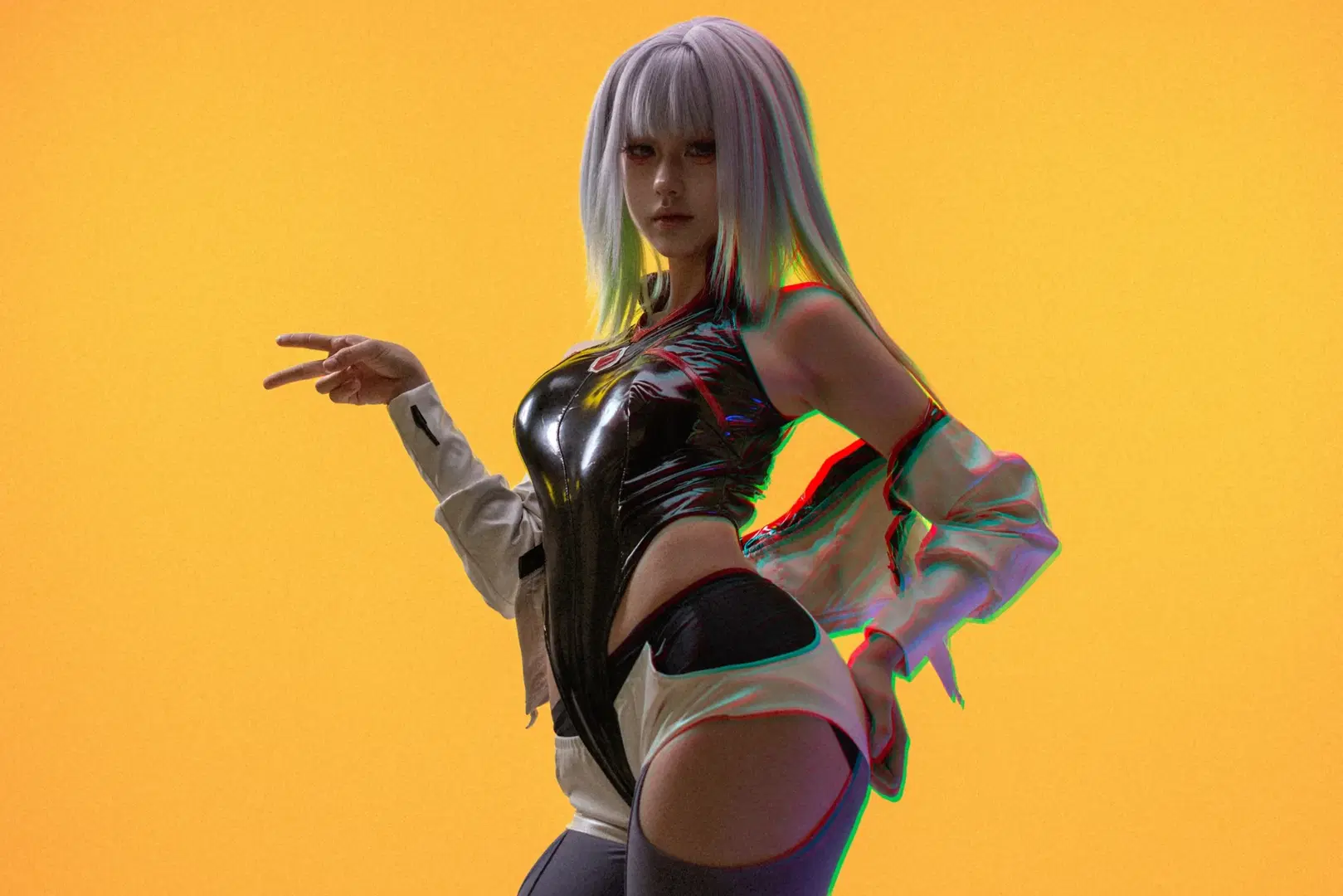 [Lucy cosplay] Cyberpunk 2077: Operative of the Dark Night by 猫的薛定谔 - Image 2