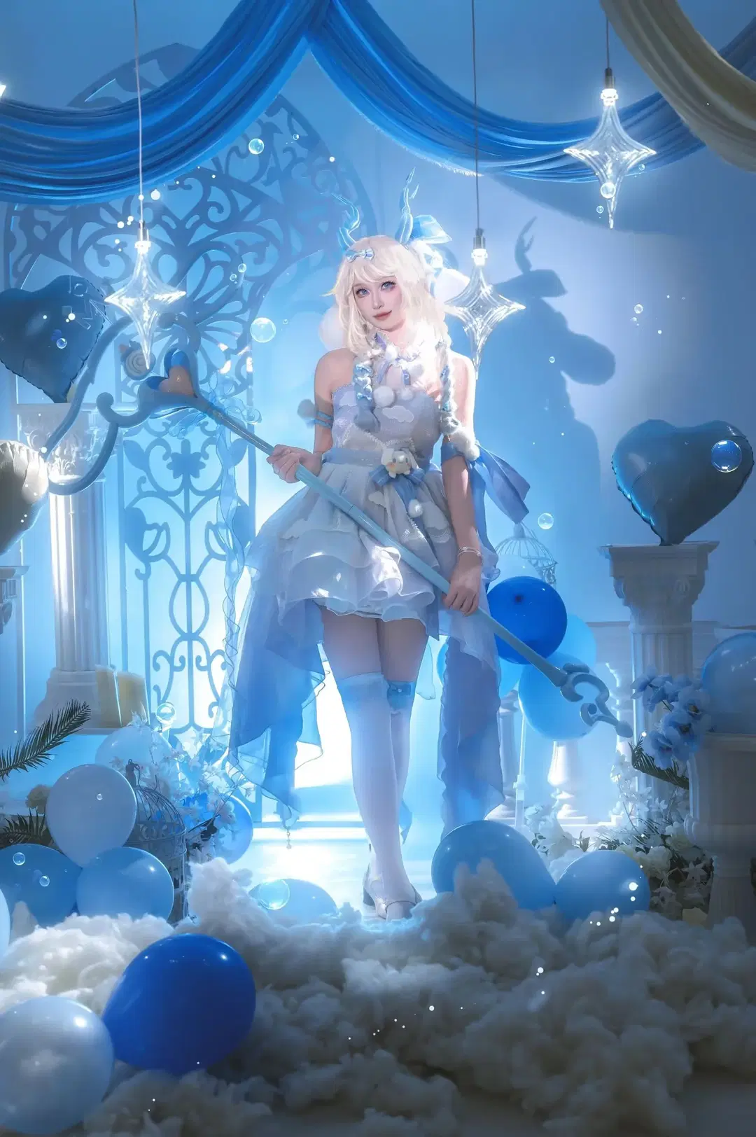 【爱丽丝cos】蓝色梦幻世界里的鹿角精灵 - 沪漂00丫 - 第5张