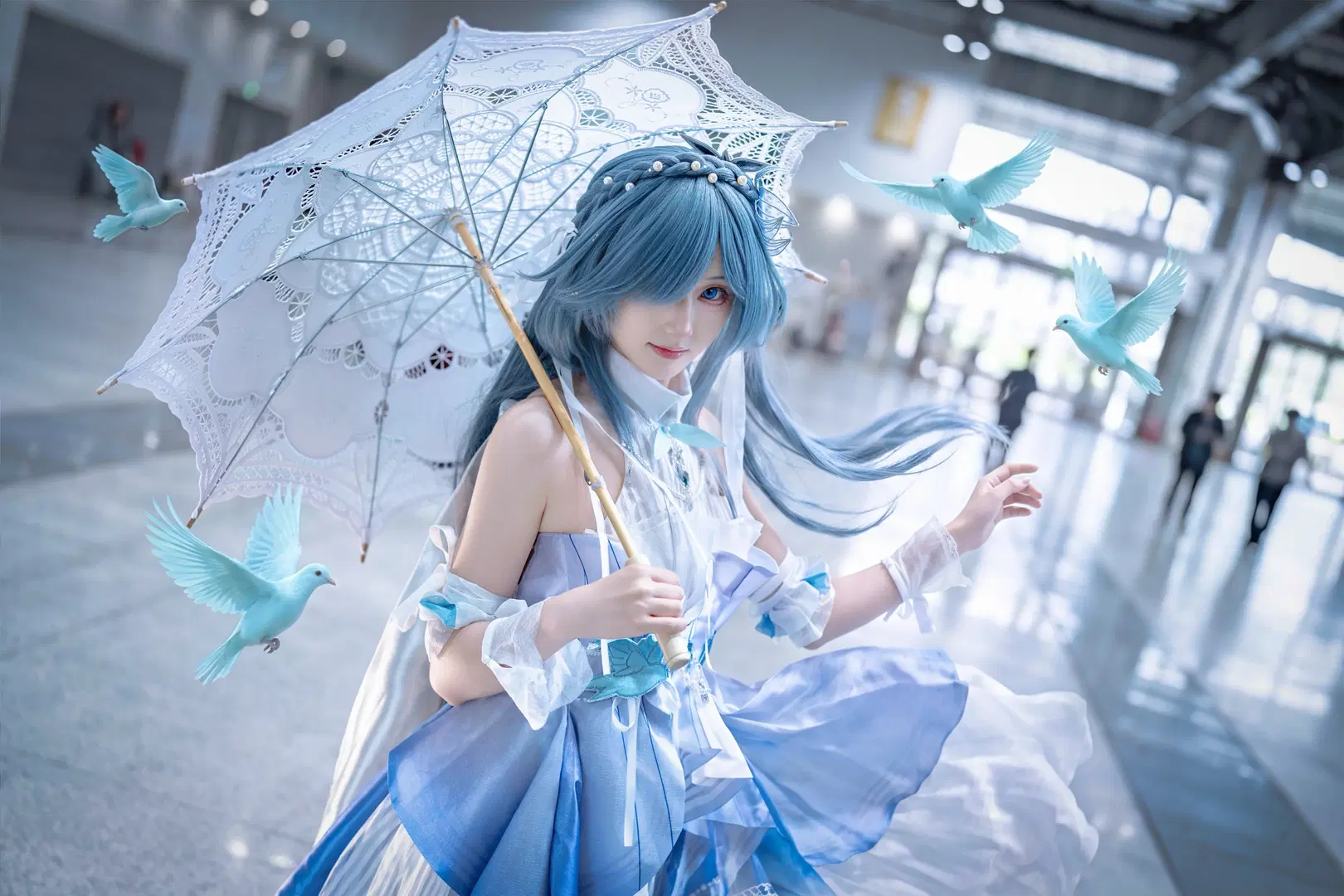【フカ コスプレ】『崩壊 3rd』青鳥の庭のオフラインコスプレ会場写真：ストッキング＆アシンメトリー美 - 一口啾啾小猫 - 3枚目