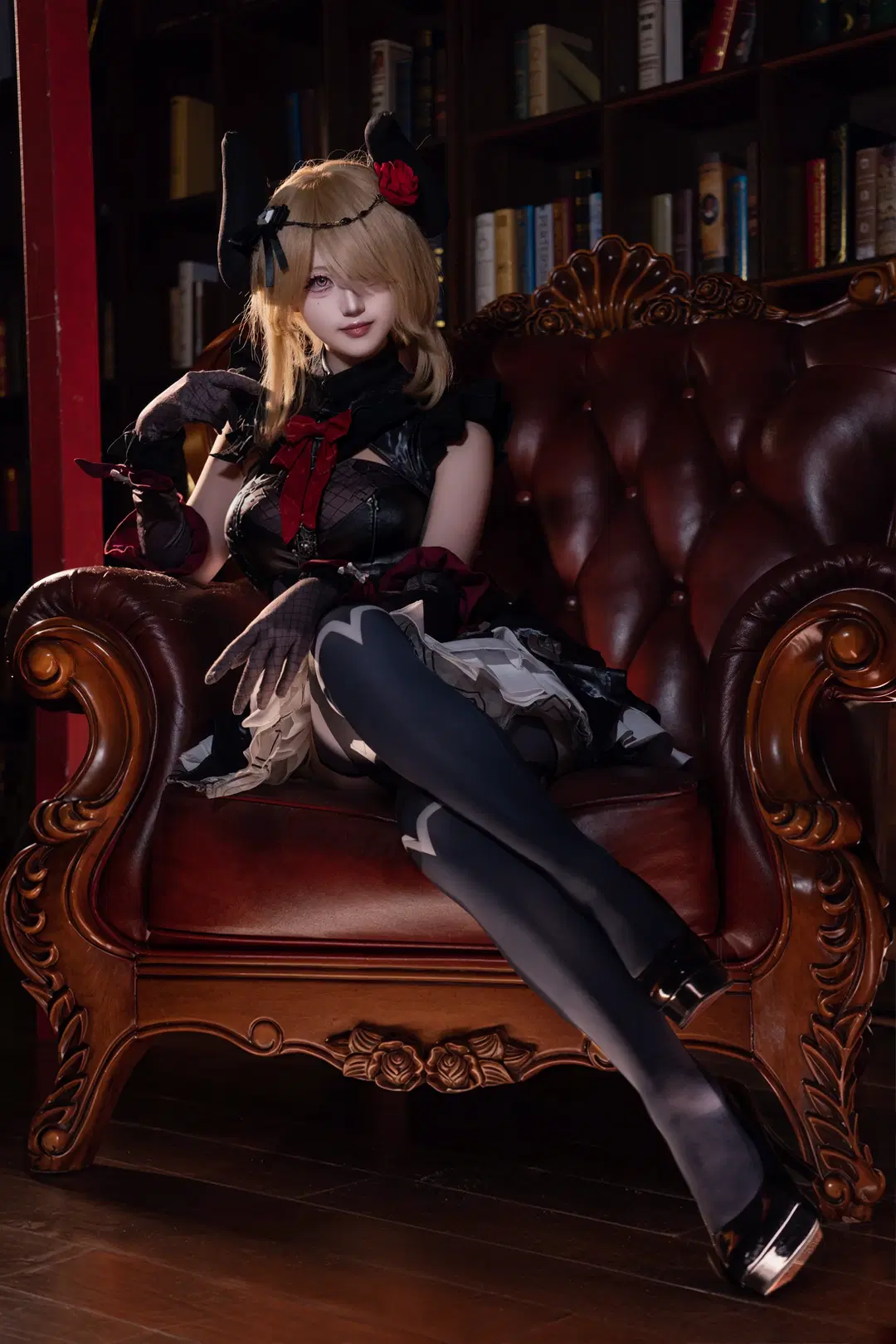 崩坏3, cosplay, 哥特风, 黑丝, 丽塔cos