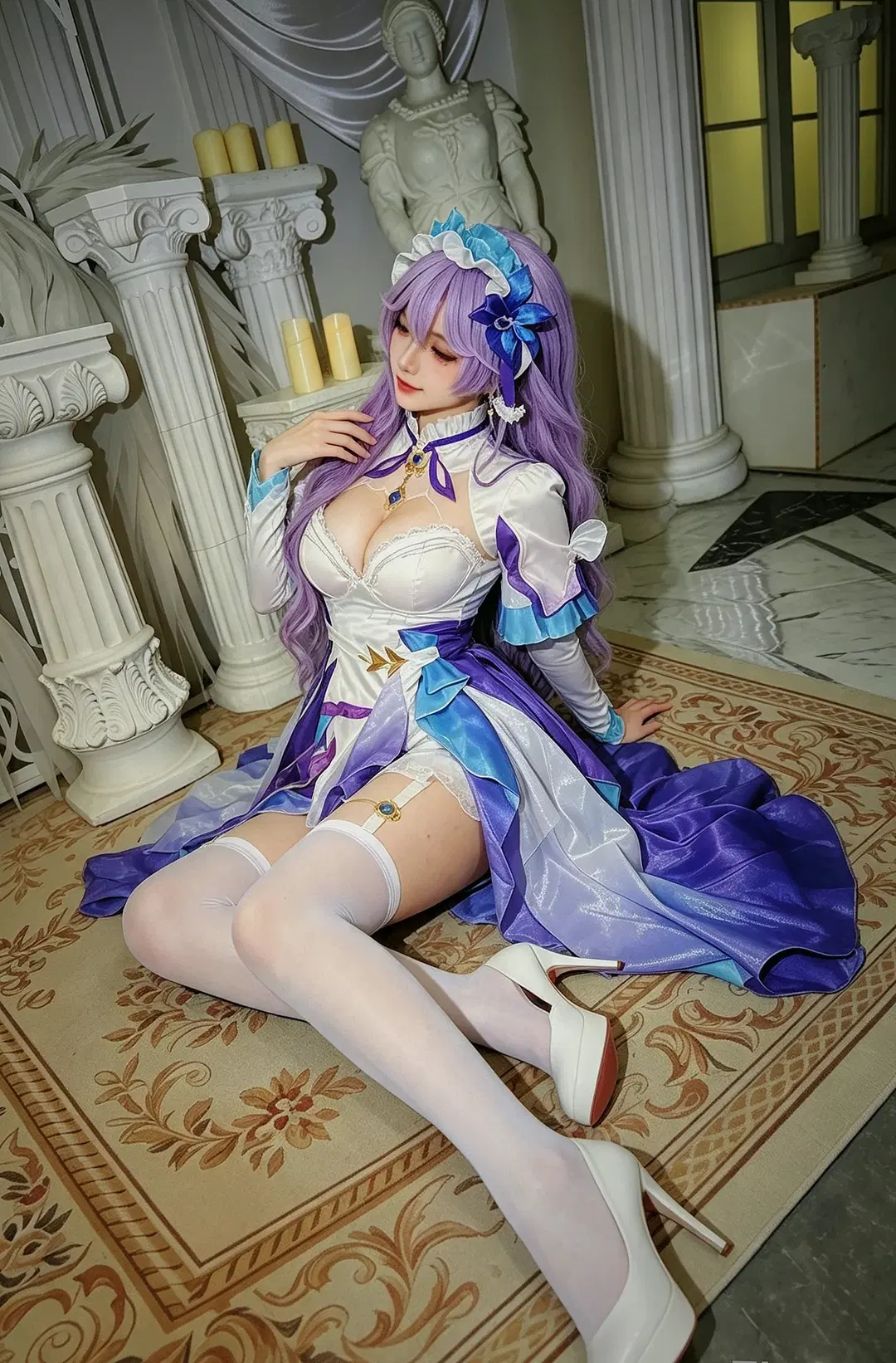 【坎特蕾拉cos】鸣潮紫色长发贵妇造型记录 - 王星辰呀_摄影师 - 第2张