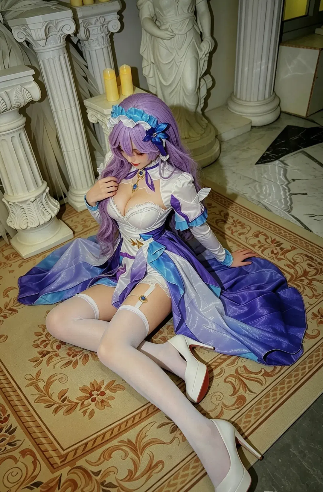 【カンタレラ・フィサリア コスプレ】鳴潮のクラシカルな美と白タイツの質感 - 王星辰呀_摄影师 - 3枚目