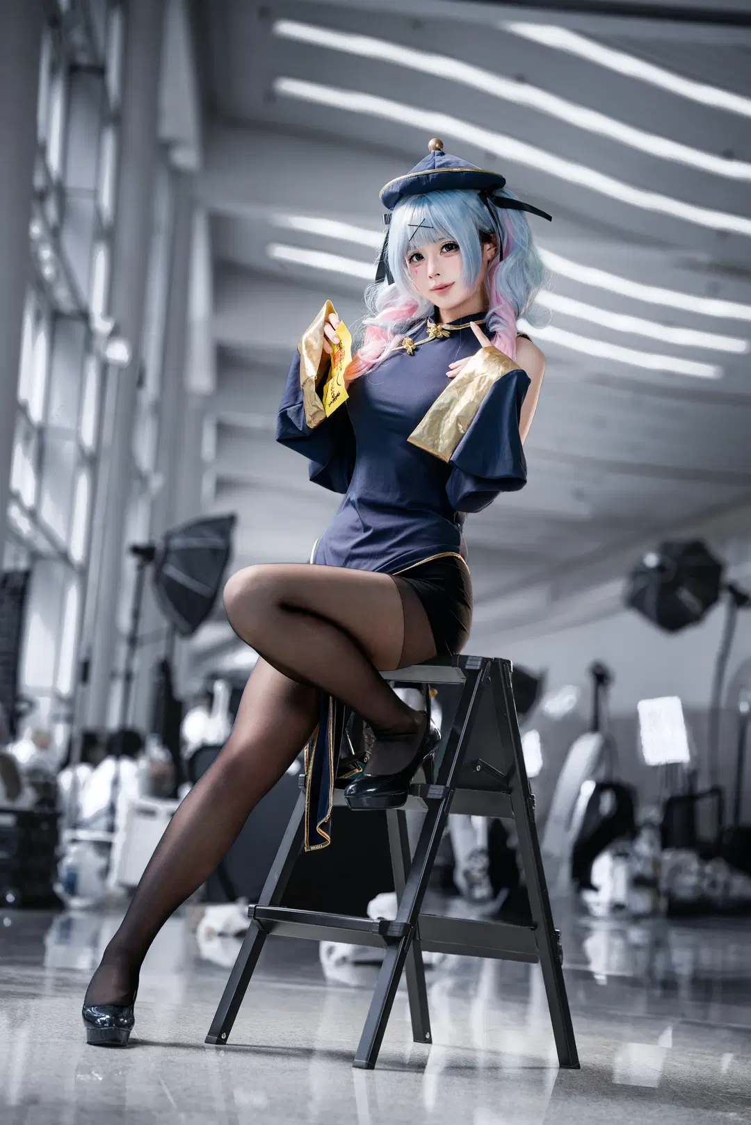 初音未来, 初音未来cos, 兔子洞, 小僵尸, 黑丝