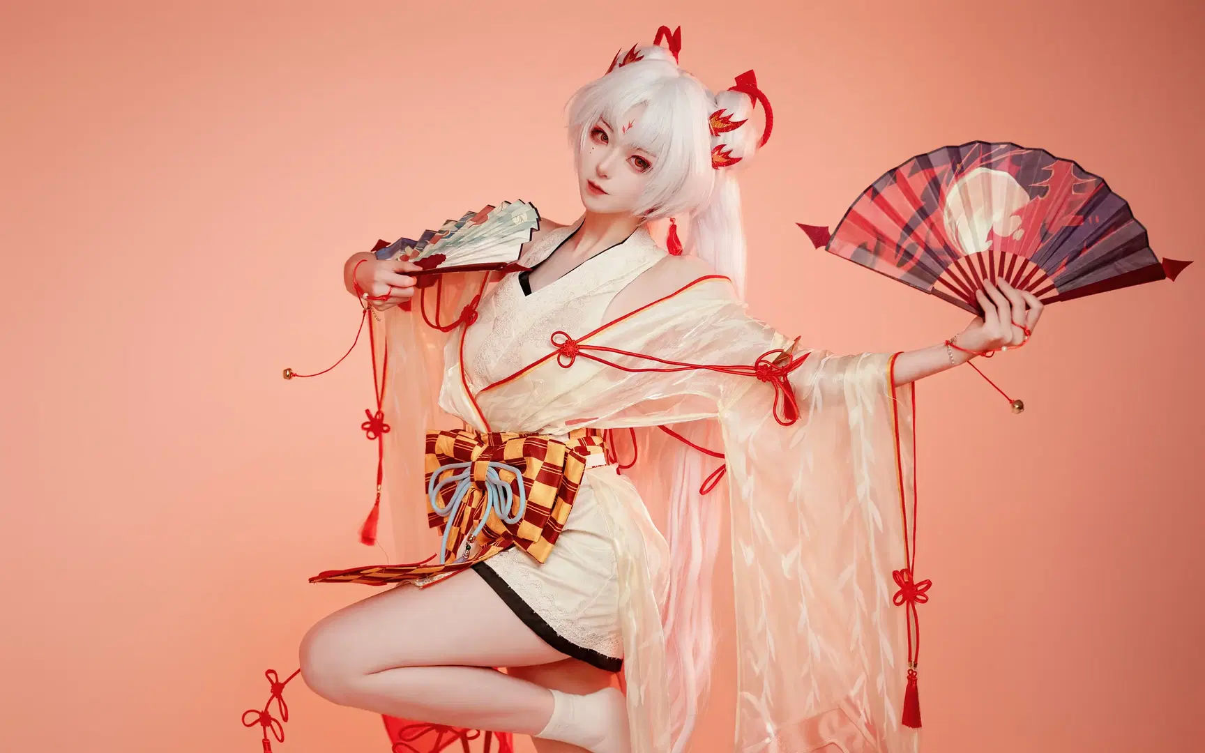 【Shiranui cosplay】Onmyoji: Exquisite Dance Poses and Pose Reference in White Studio Photography by A_R_零 - Image 6