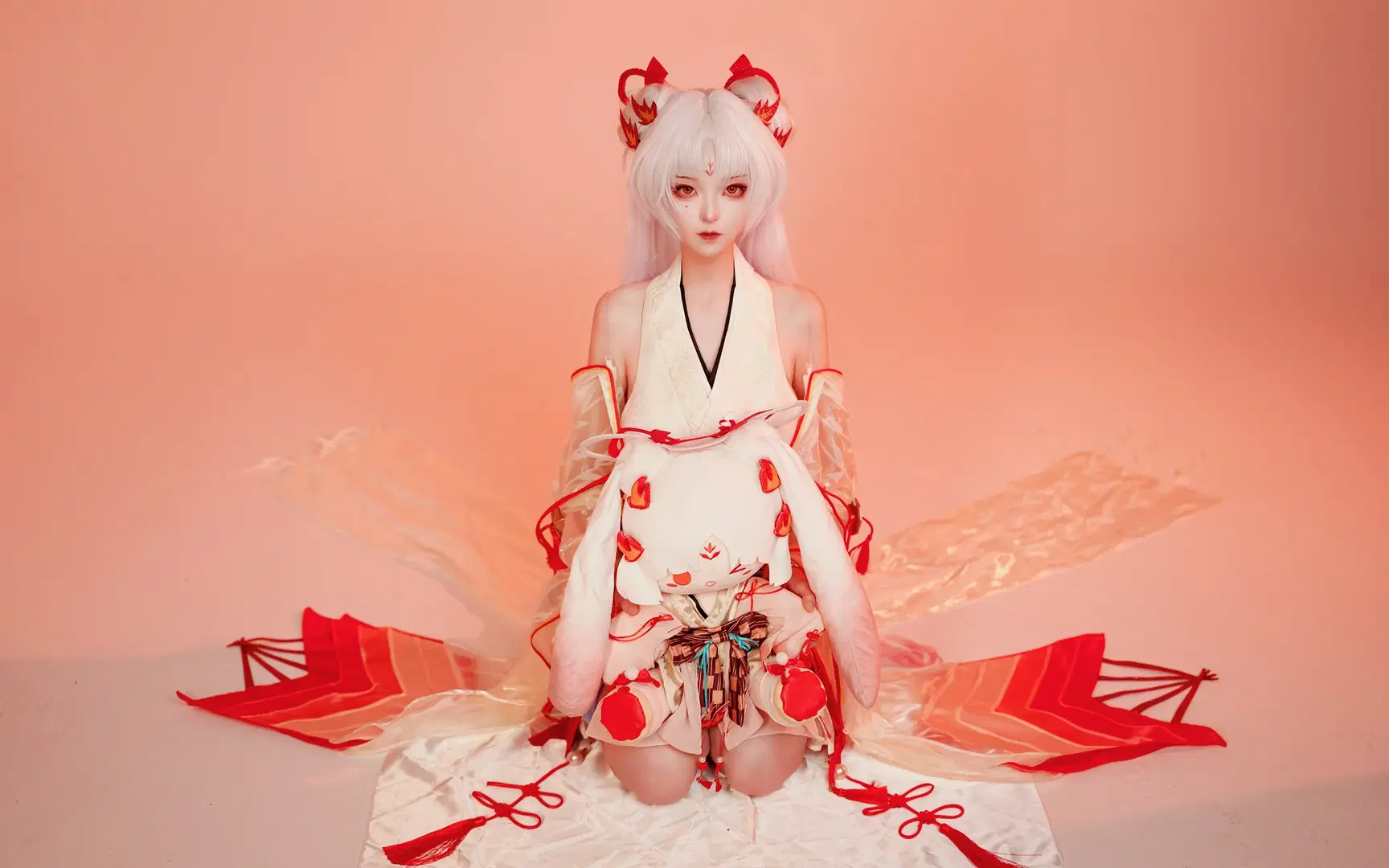 【Shiranui cosplay】Onmyoji: Exquisite Dance Poses and Pose Reference in White Studio Photography by A_R_零 - Image 7