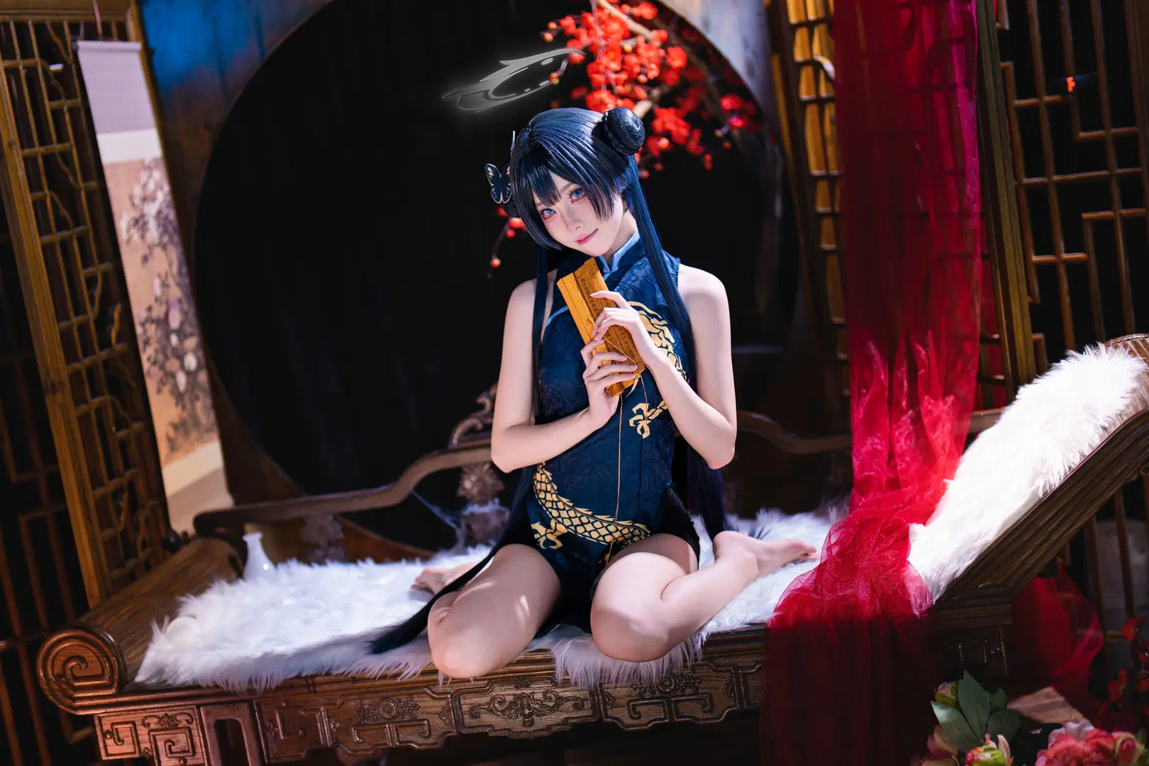【キサキ コスプレ】『ブルーアーカイブ』中国風スタジオ撮影：チャイナドレスの優美な佇まい（二次元） - OUKAI - 7枚目