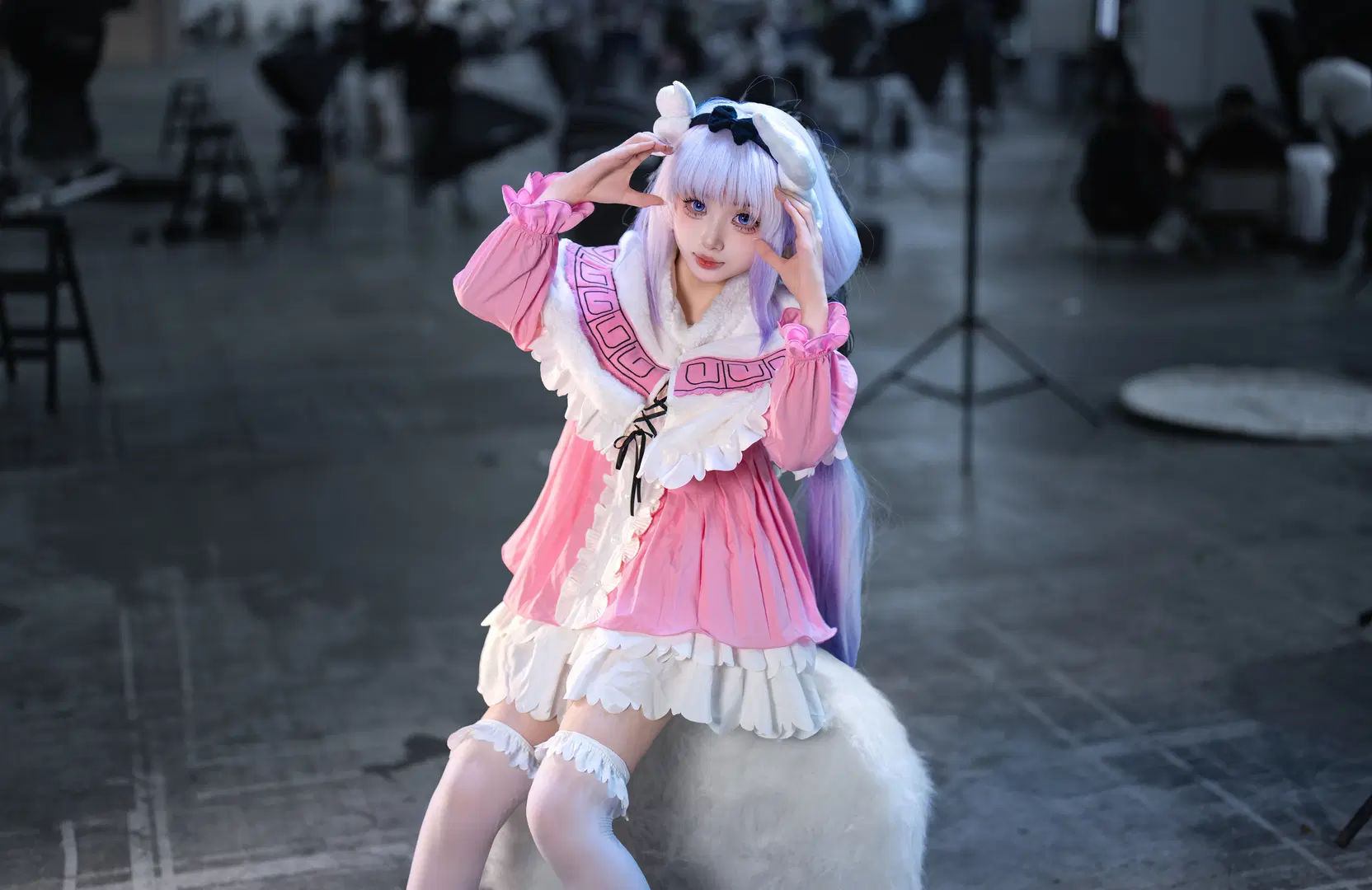 【康娜cos】小林家的龙女仆康娜，白丝与红皮鞋的场照记录 - OUKAI - 第5张