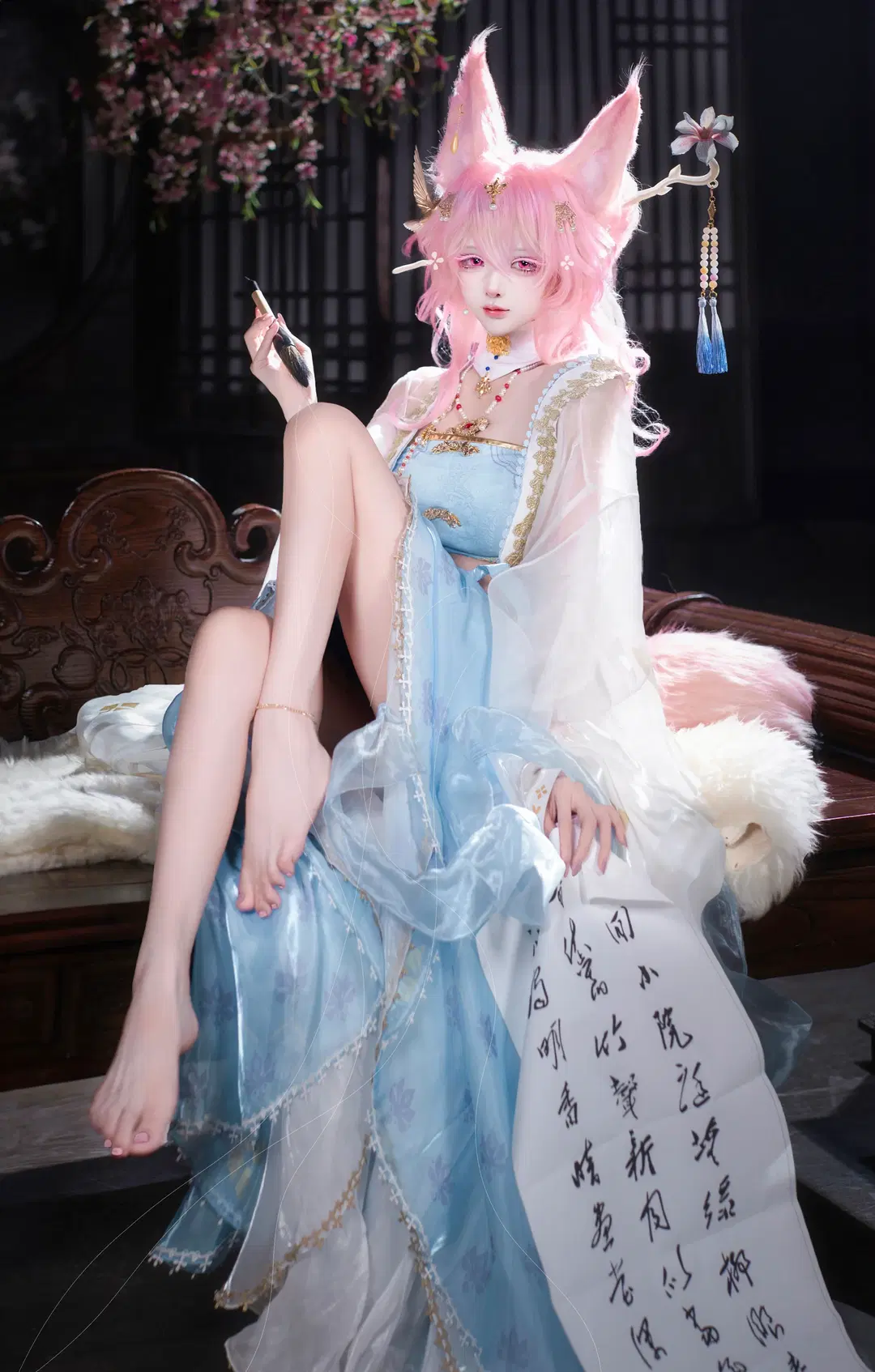 古風コスプレ, アークナイツ, 中国風写真, 獣耳娘コスプレ, パゼオンカのコスプレ