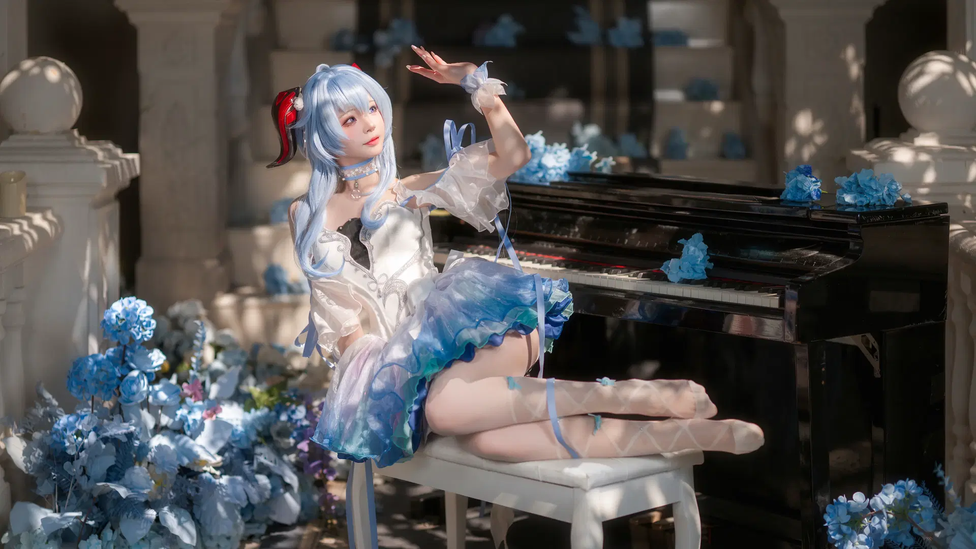 【甘雨 コスプレ】原神 月下のピアノが奏でる優雅な調べ - 艾酒absinthe - 2枚目