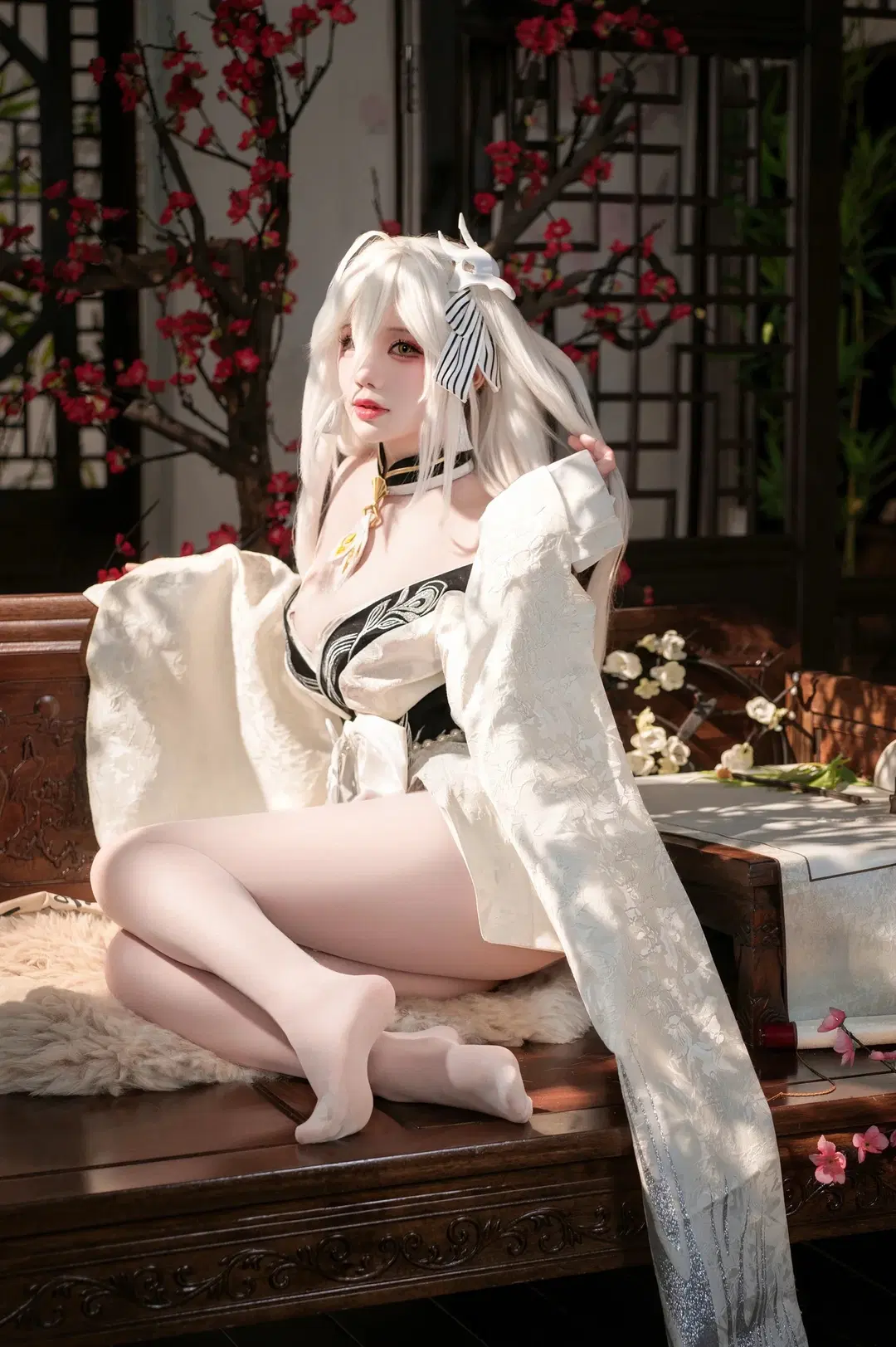 【白凤cos】古风庭院里的光影白纱 - 艾酒absinthe - 第3张